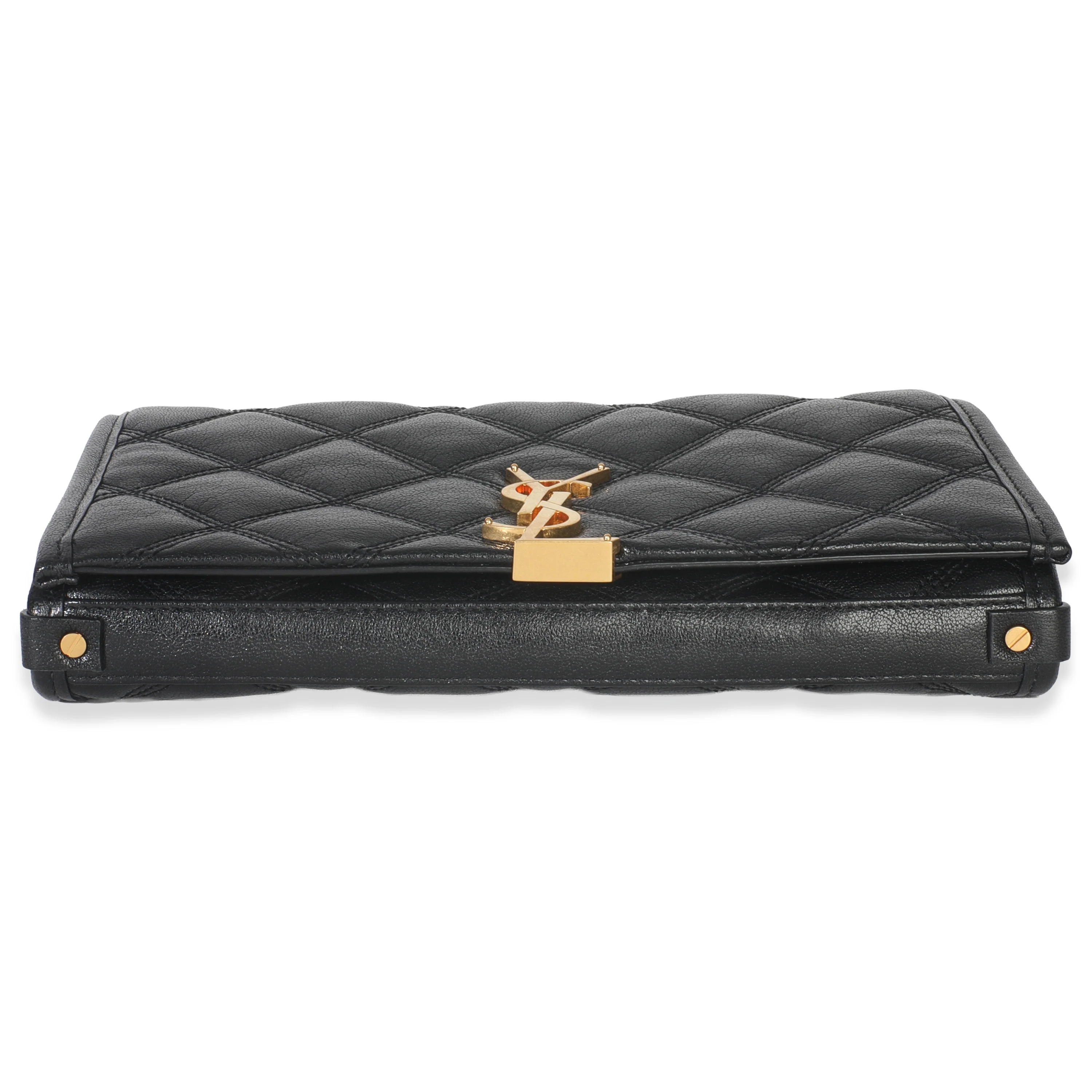 Black Quilted Lambskin Mini Becky Chain Bag - Image 5