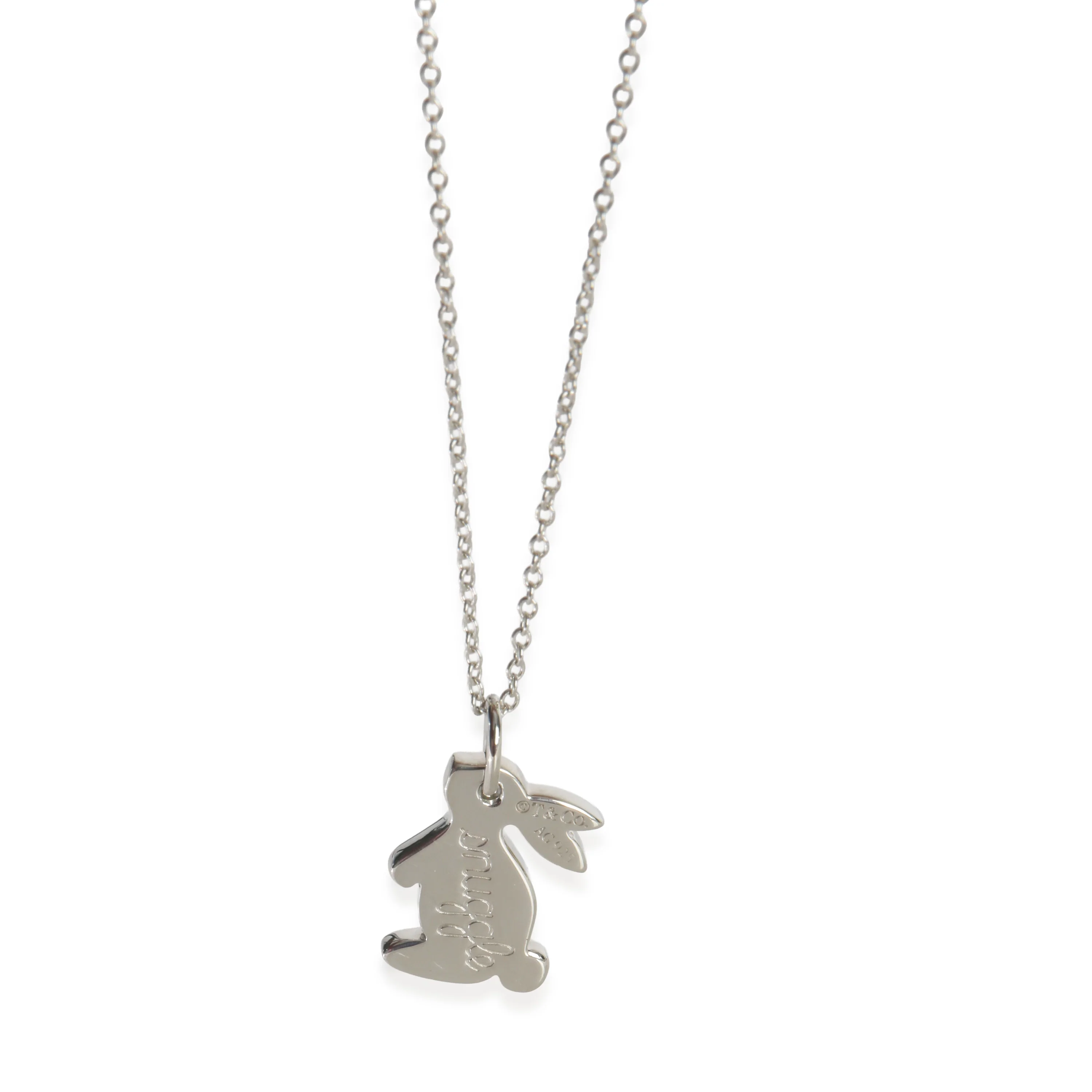 Sterling Silver  Snuggle Bunny Pendant