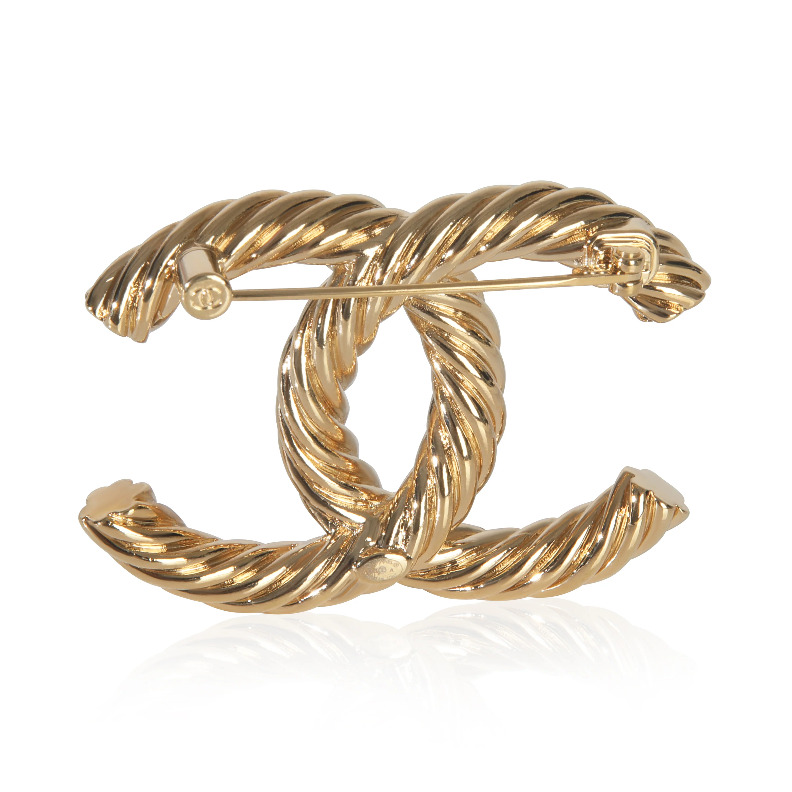 Gold-Plated  2023 Strass & Faux Pearl Brooch - Image 3