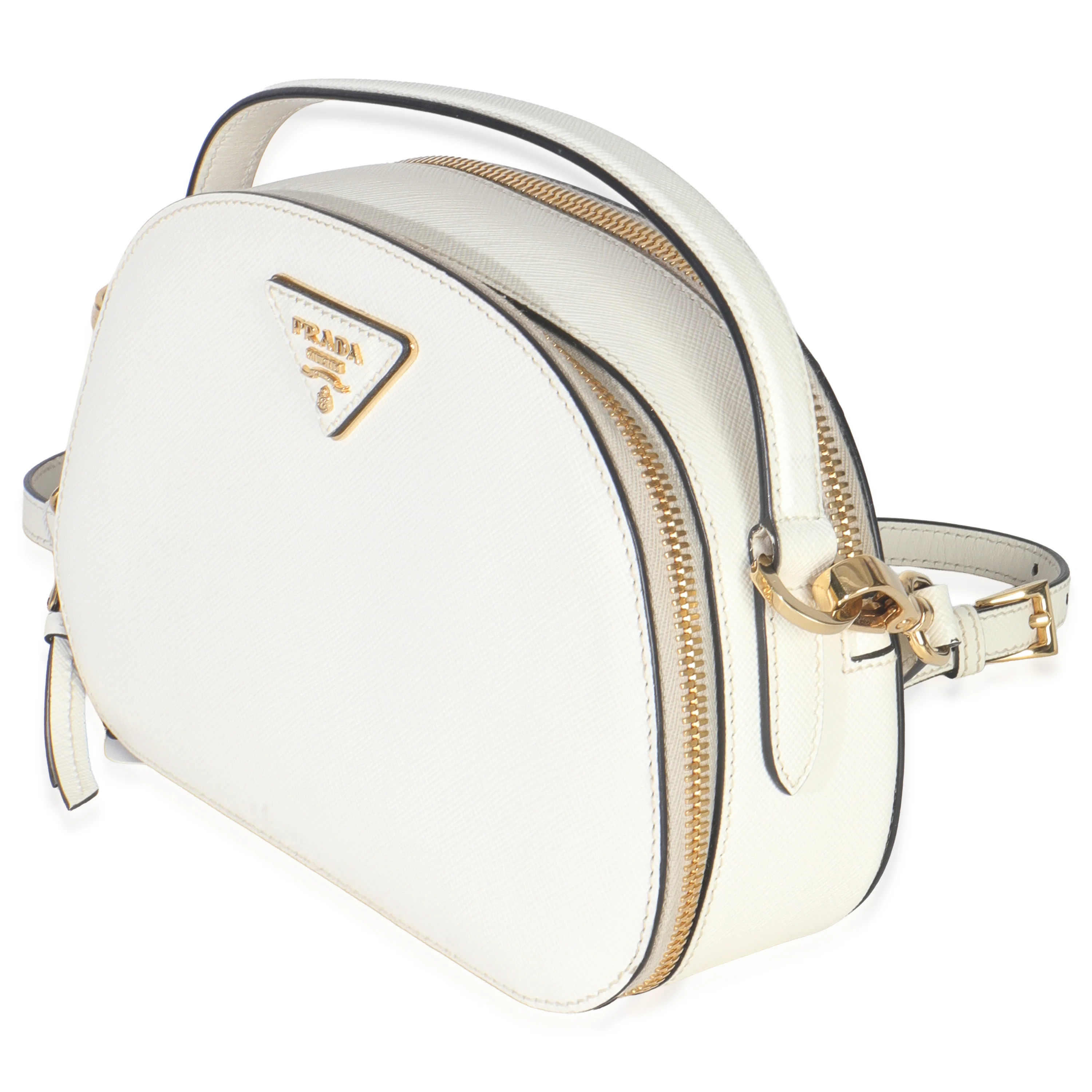 White Saffiano Small Odette Top Handle Bag - Image 2