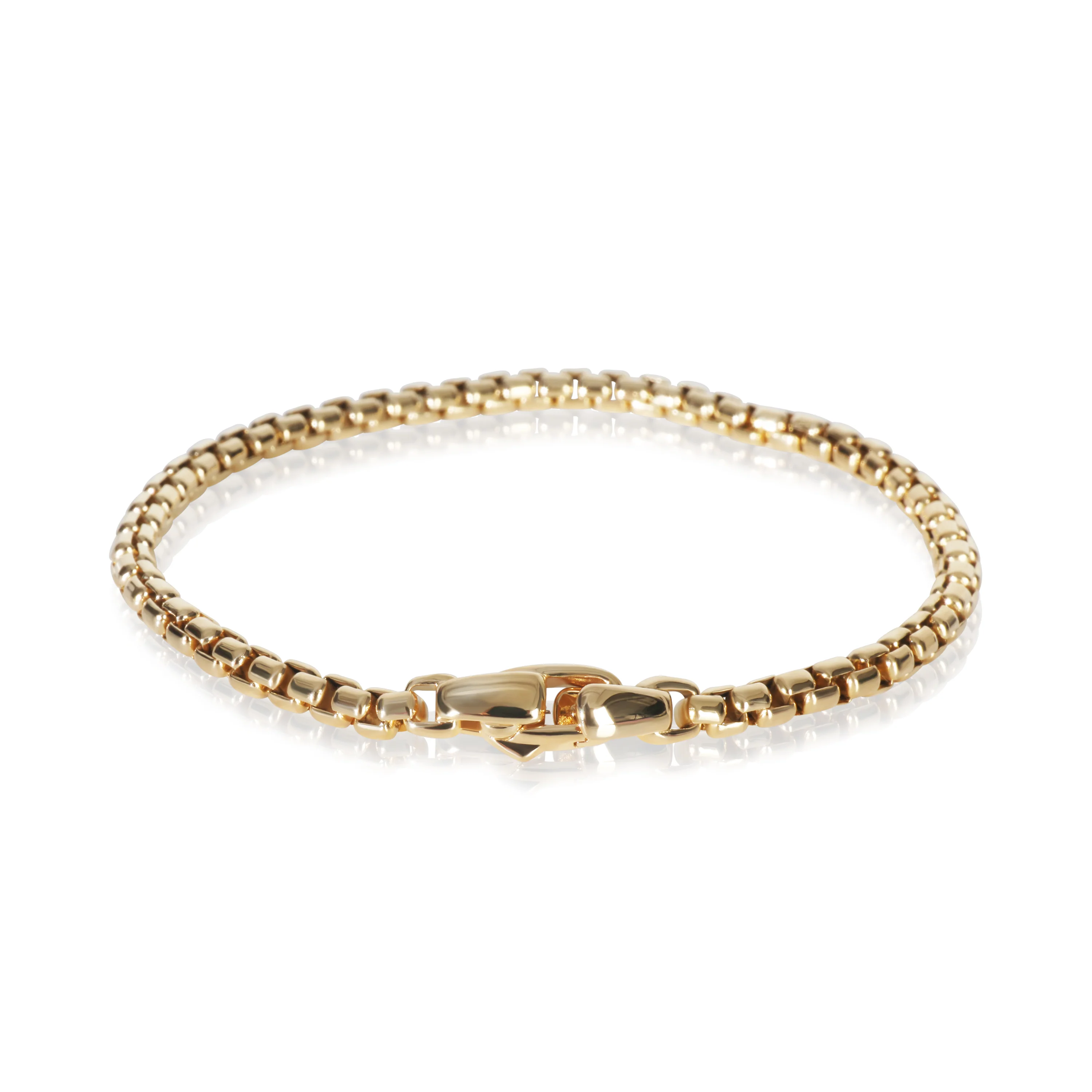 Yellow Gold  Box Chain Bracelet - Image 3