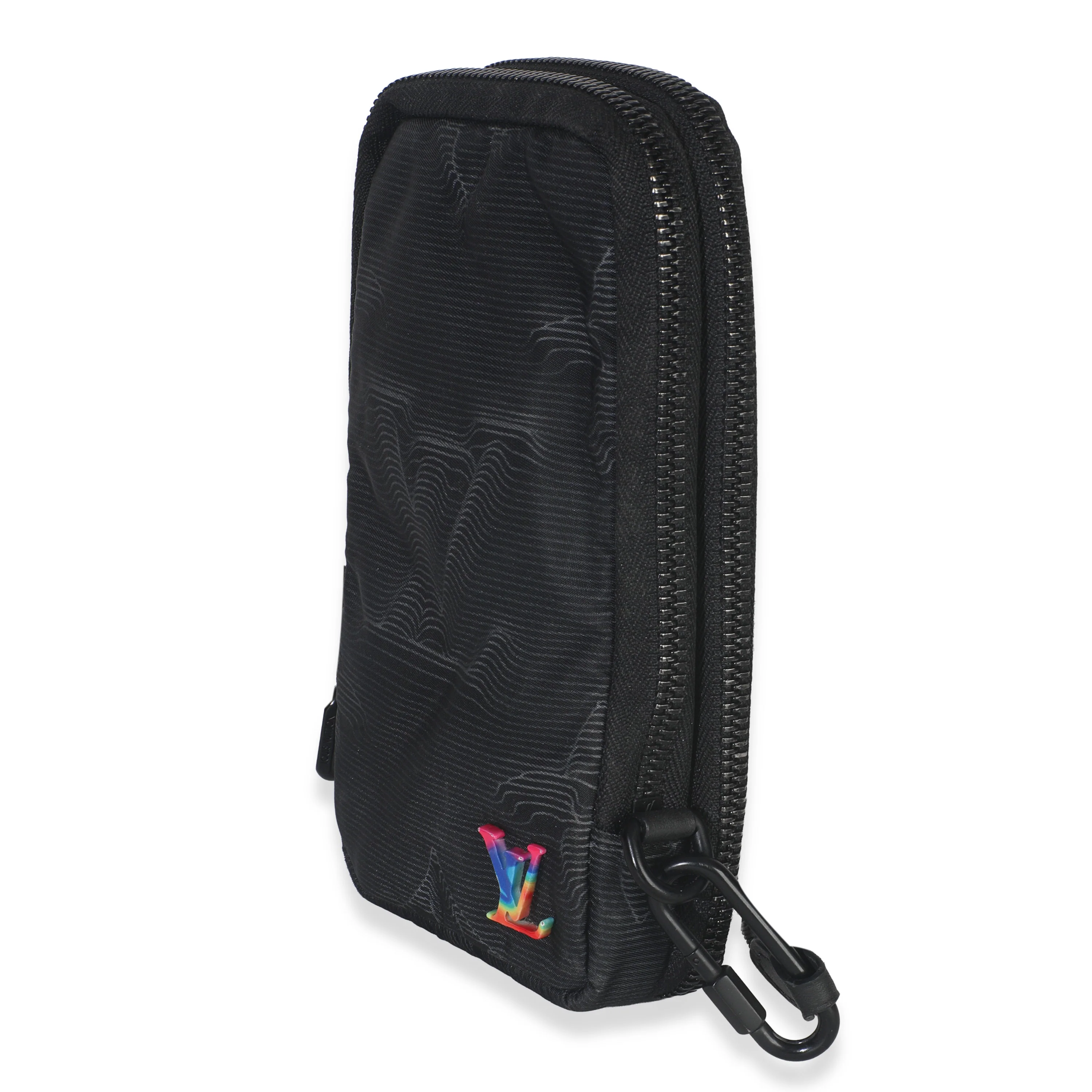 Black Nylon Monogram 2054 Double Phone Pouch - Image 2