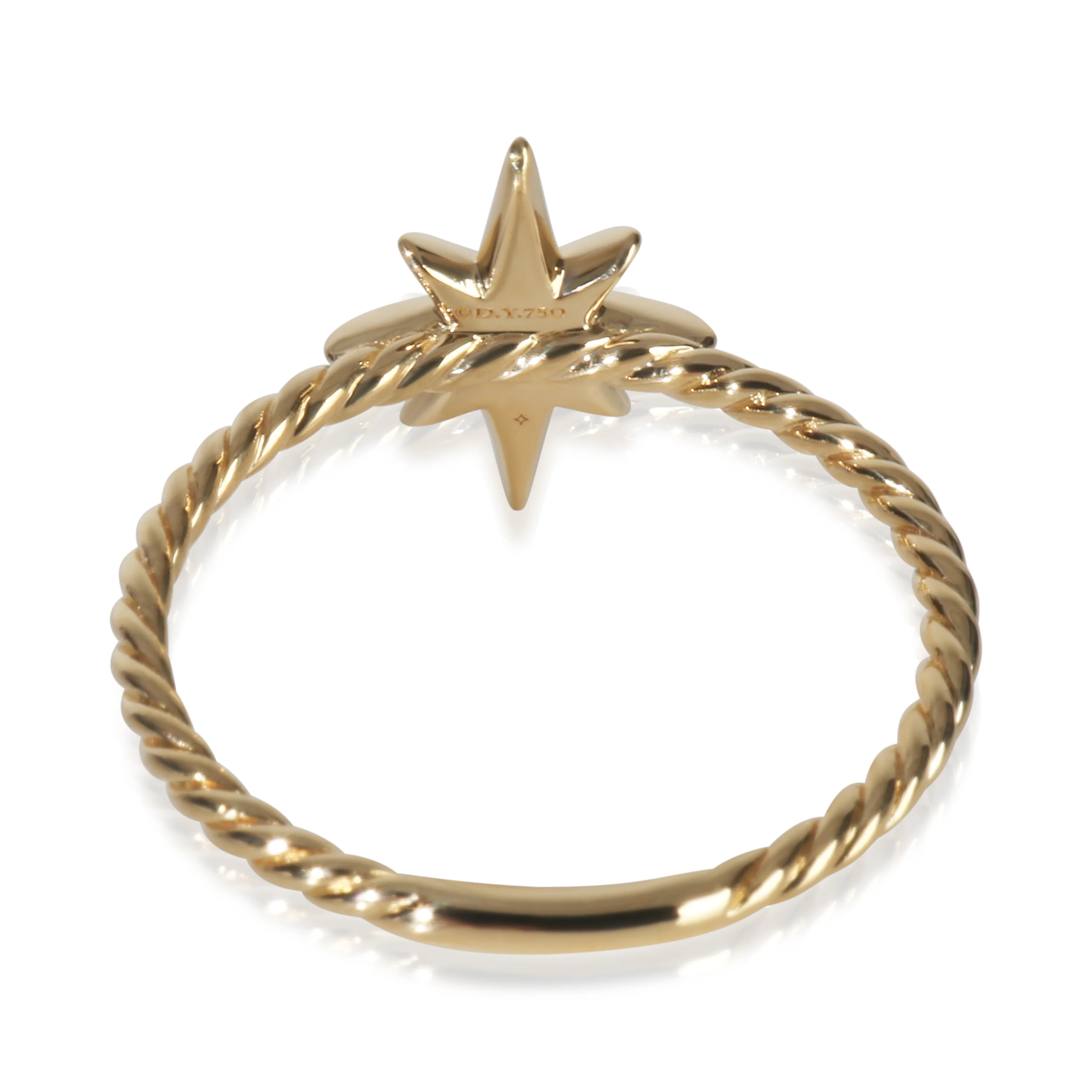 Yellow Gold Diamond Cable Collectible North Star Ring - Image 3