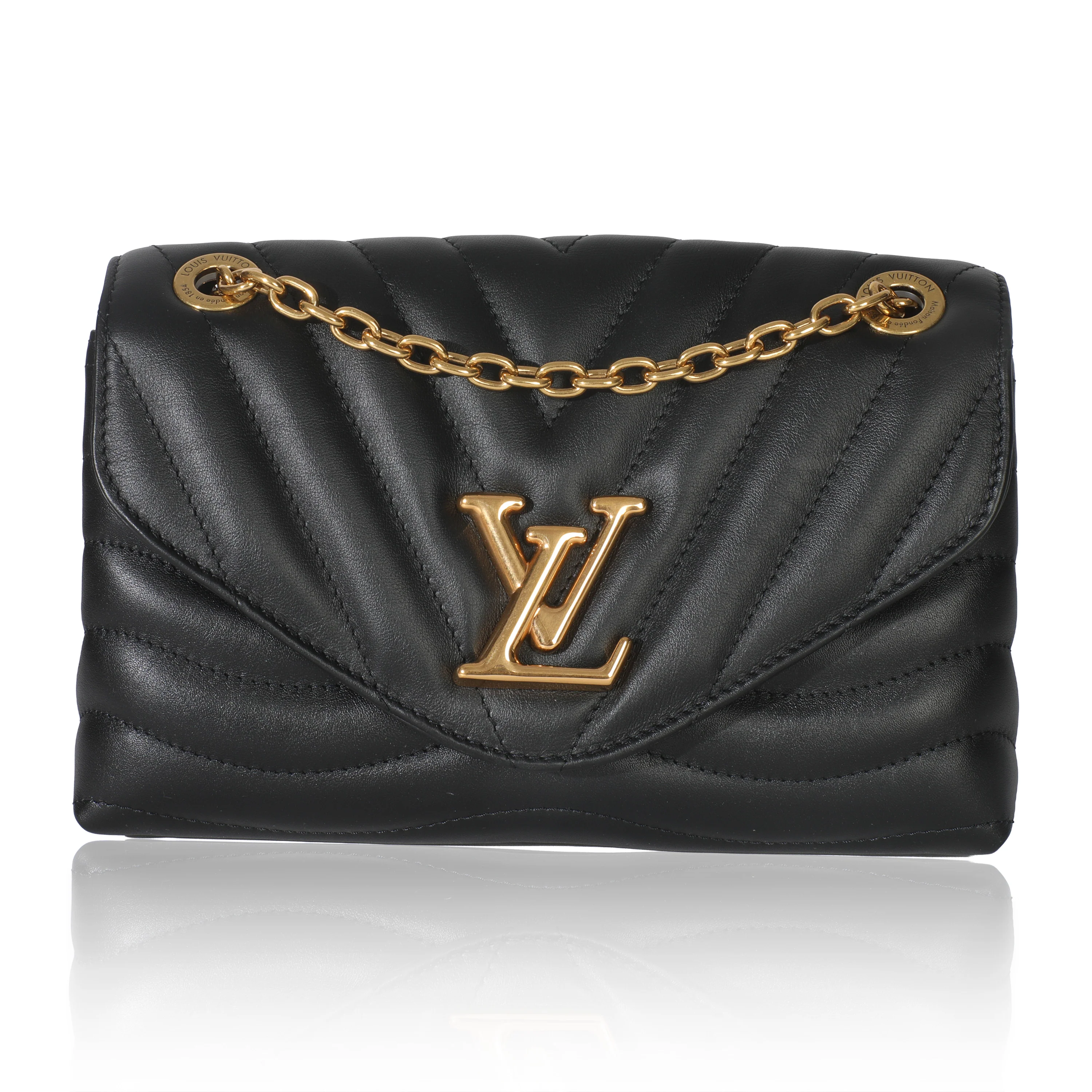 Black Calfskin New Wave Chain MM