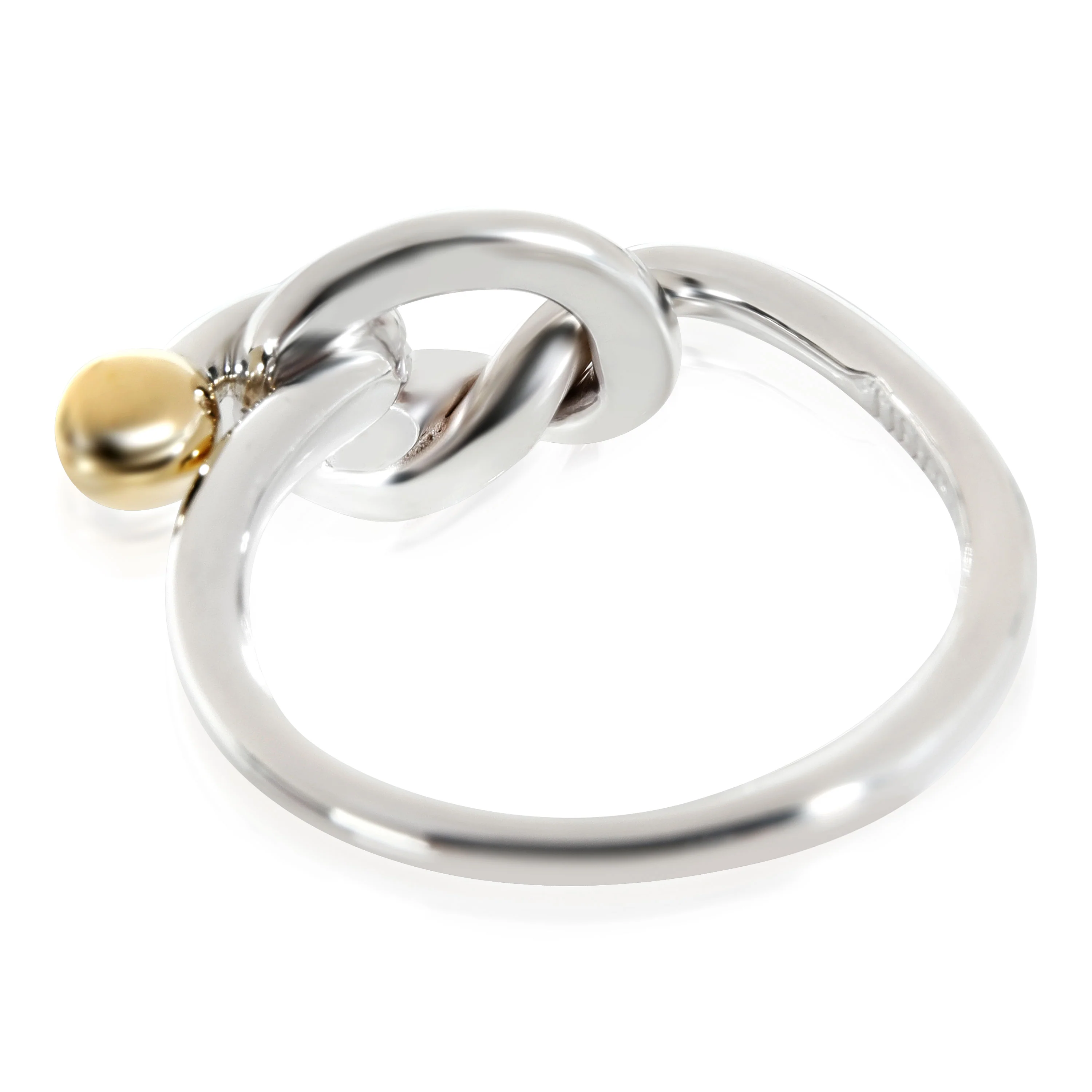 Yellow Gold & Sterling Silver  Love Knot Ring - Image 3