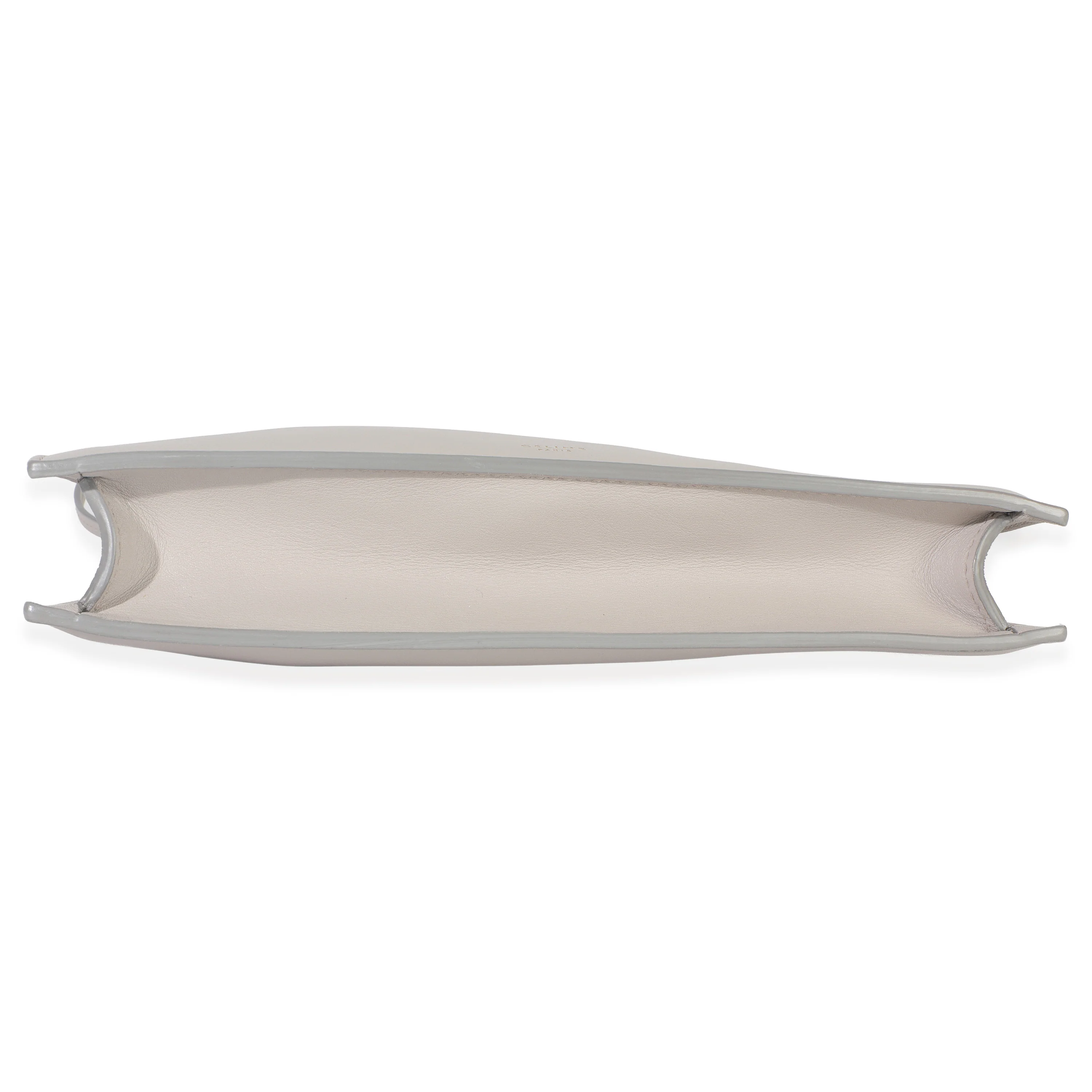 Light Grey Smooth Calfskin Mini Clasp Bag - Image 5