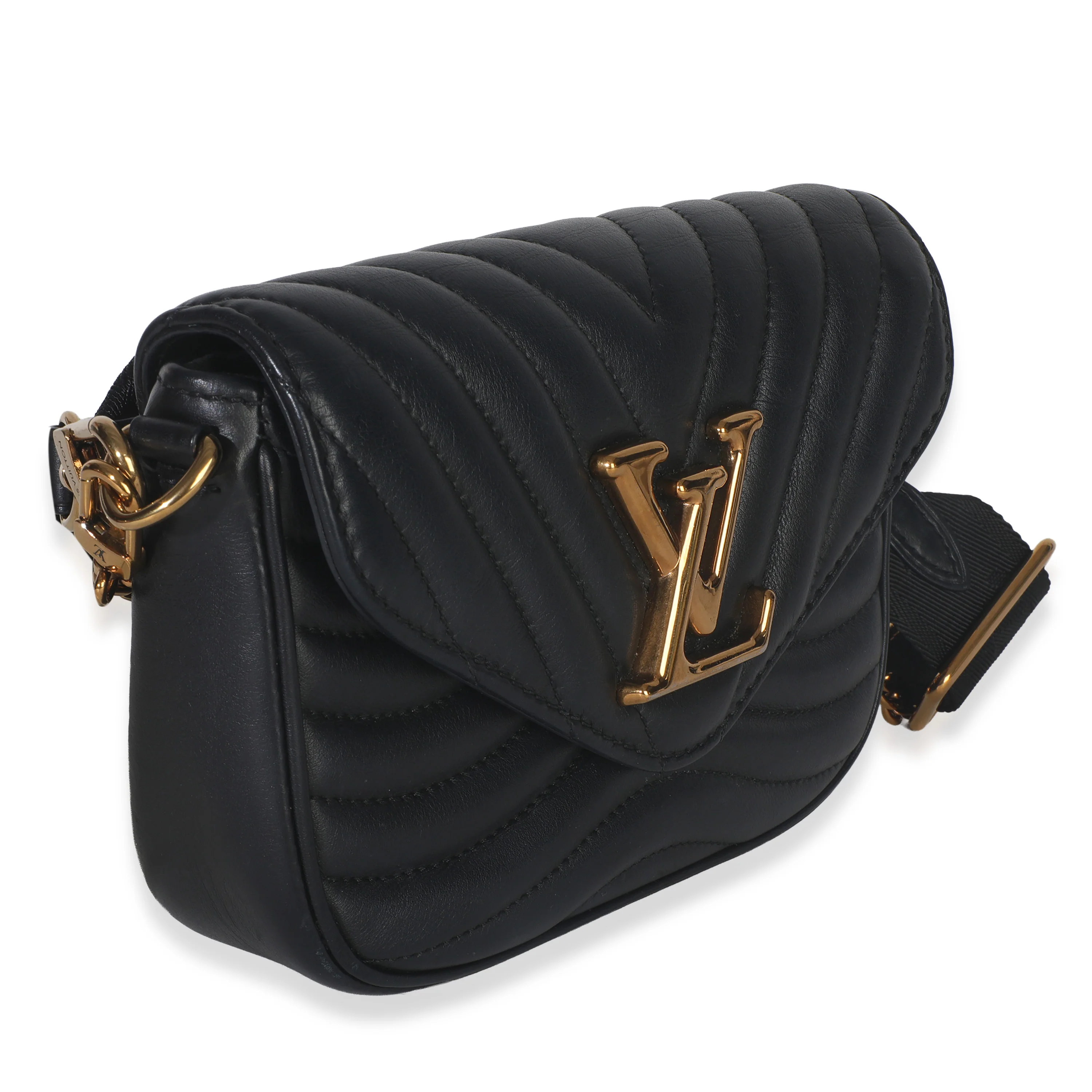 Black Quilted Calfskin New Wave Pochette - Image 3