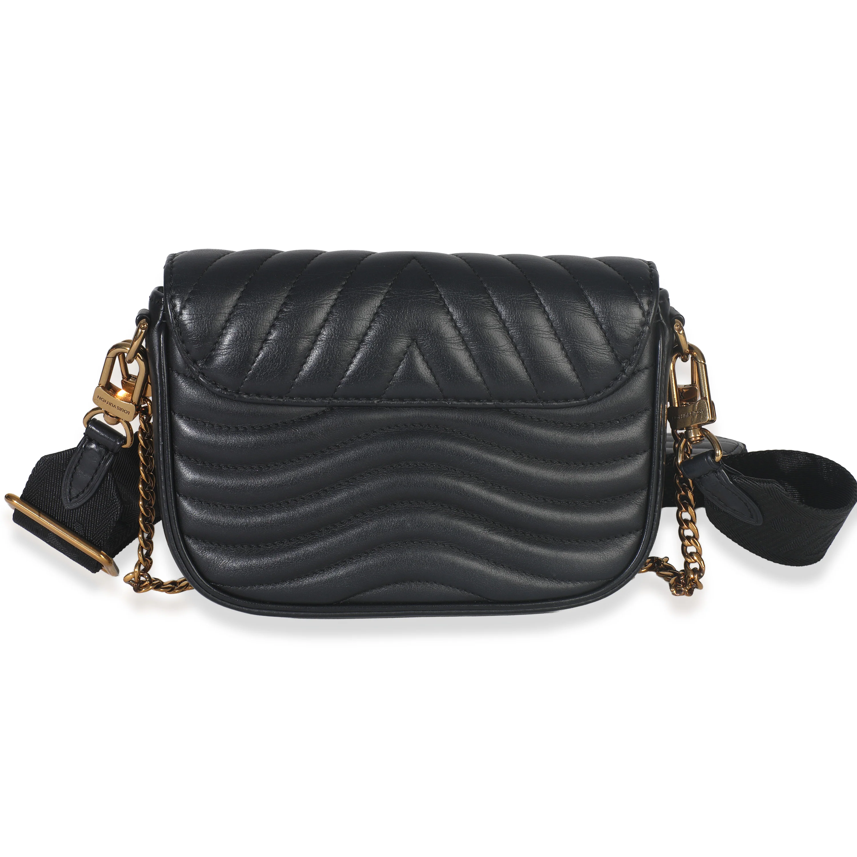 Black Quilted Calfskin New Wave Pochette - Image 4