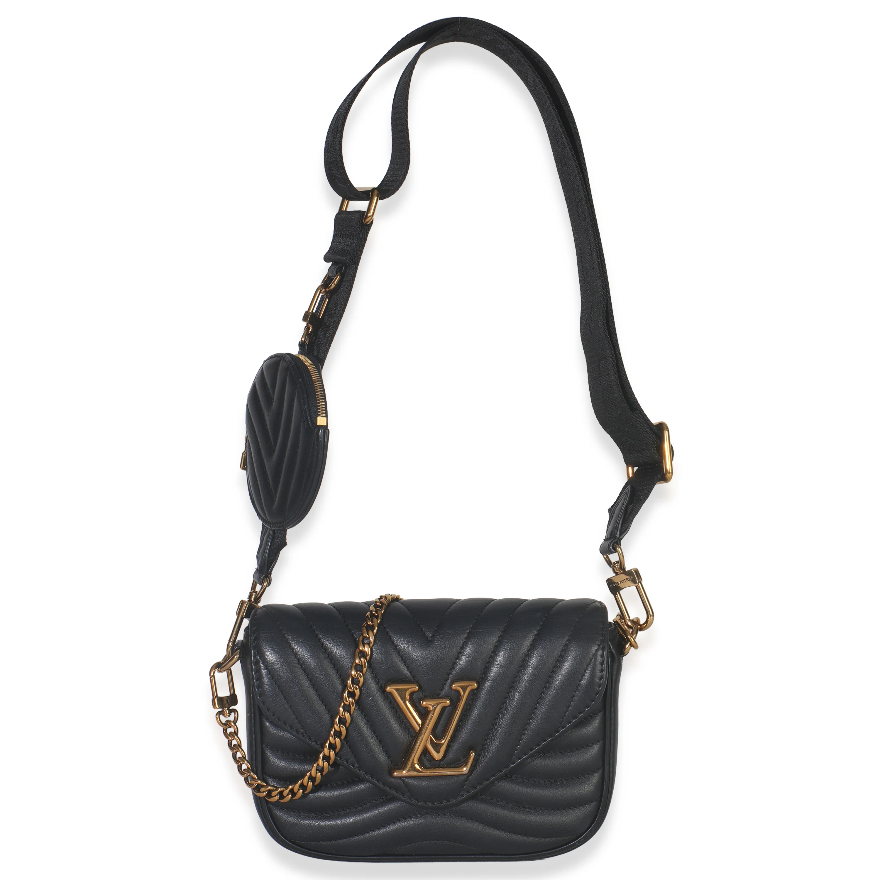 Black Quilted Calfskin New Wave Pochette - Image 8