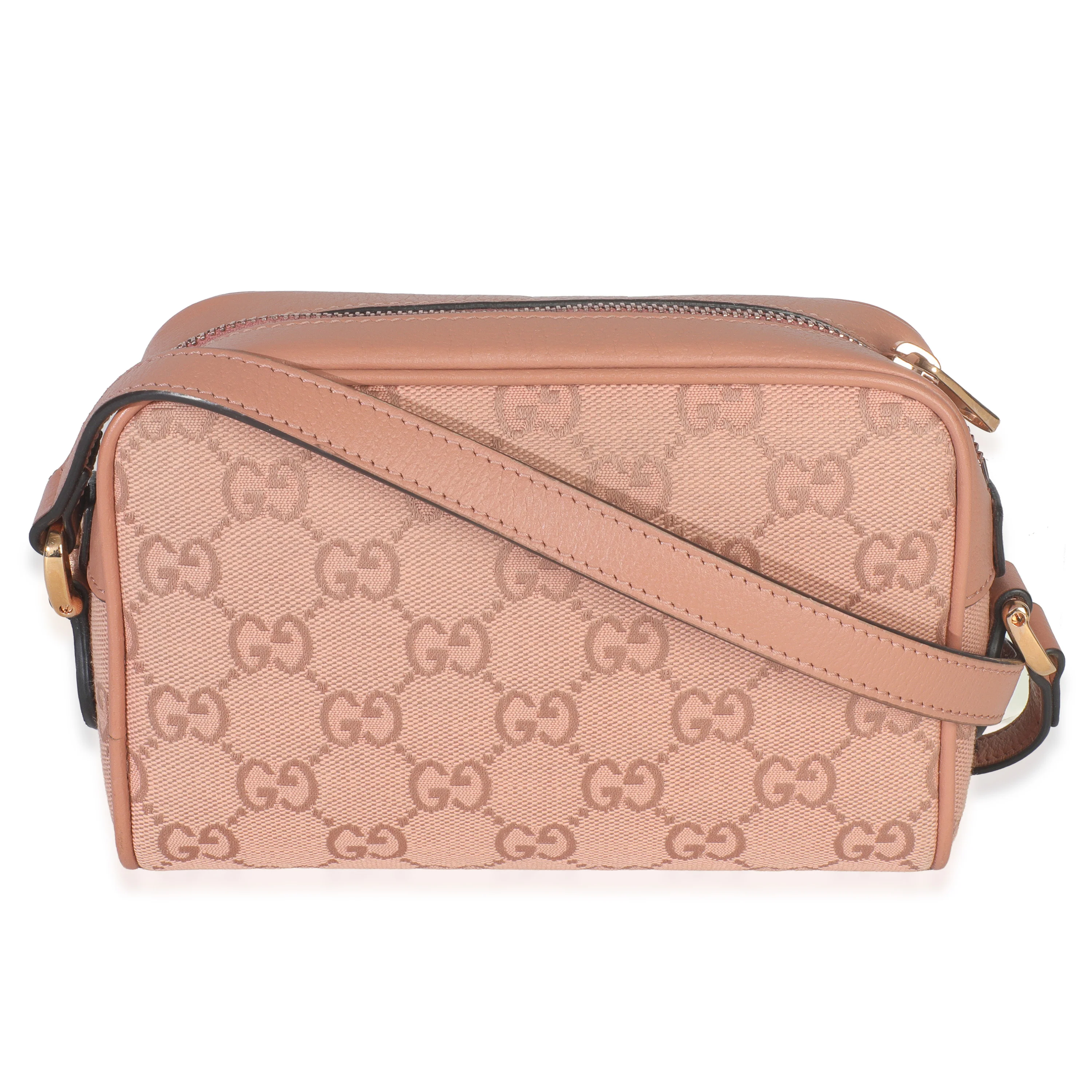 Pink GG Canvas Mini Ophidia Shoulder Bag - Image 4