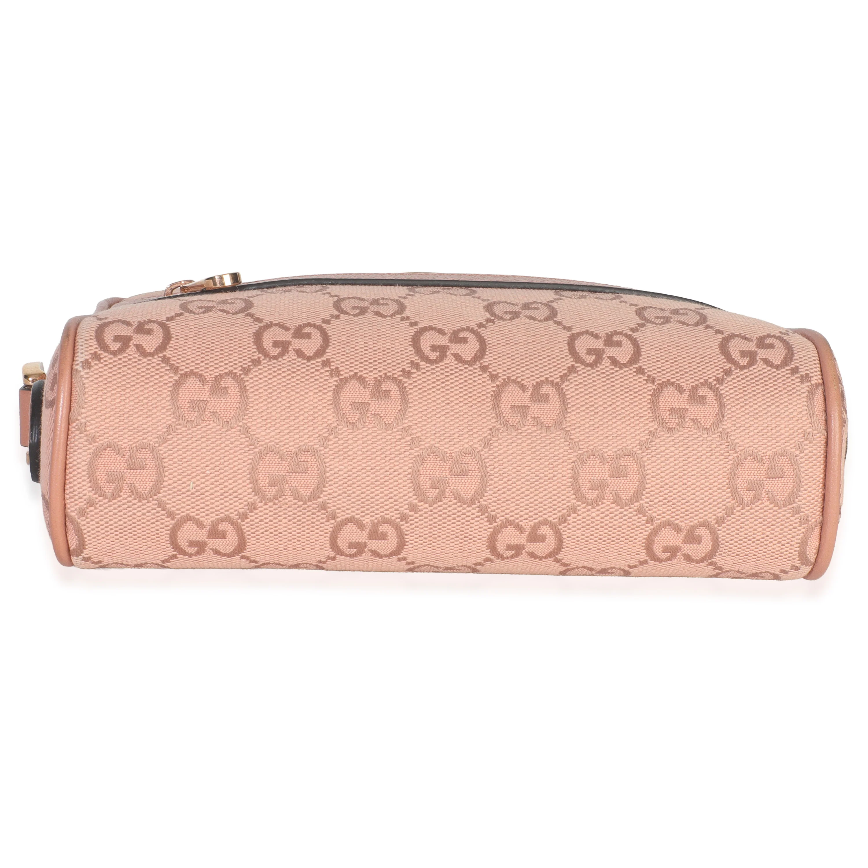 Pink GG Canvas Mini Ophidia Shoulder Bag - Image 5