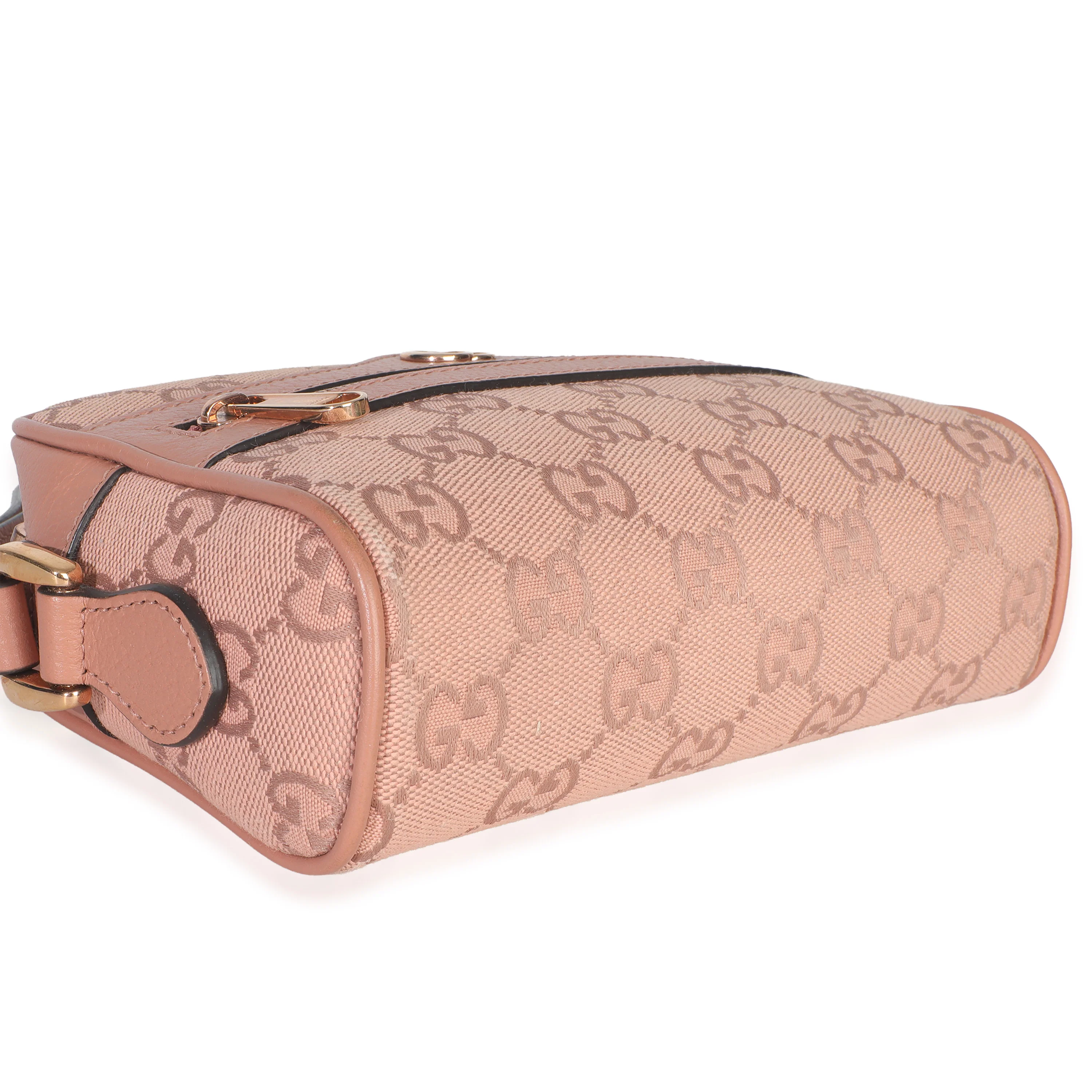 Pink GG Canvas Mini Ophidia Shoulder Bag - Image 7