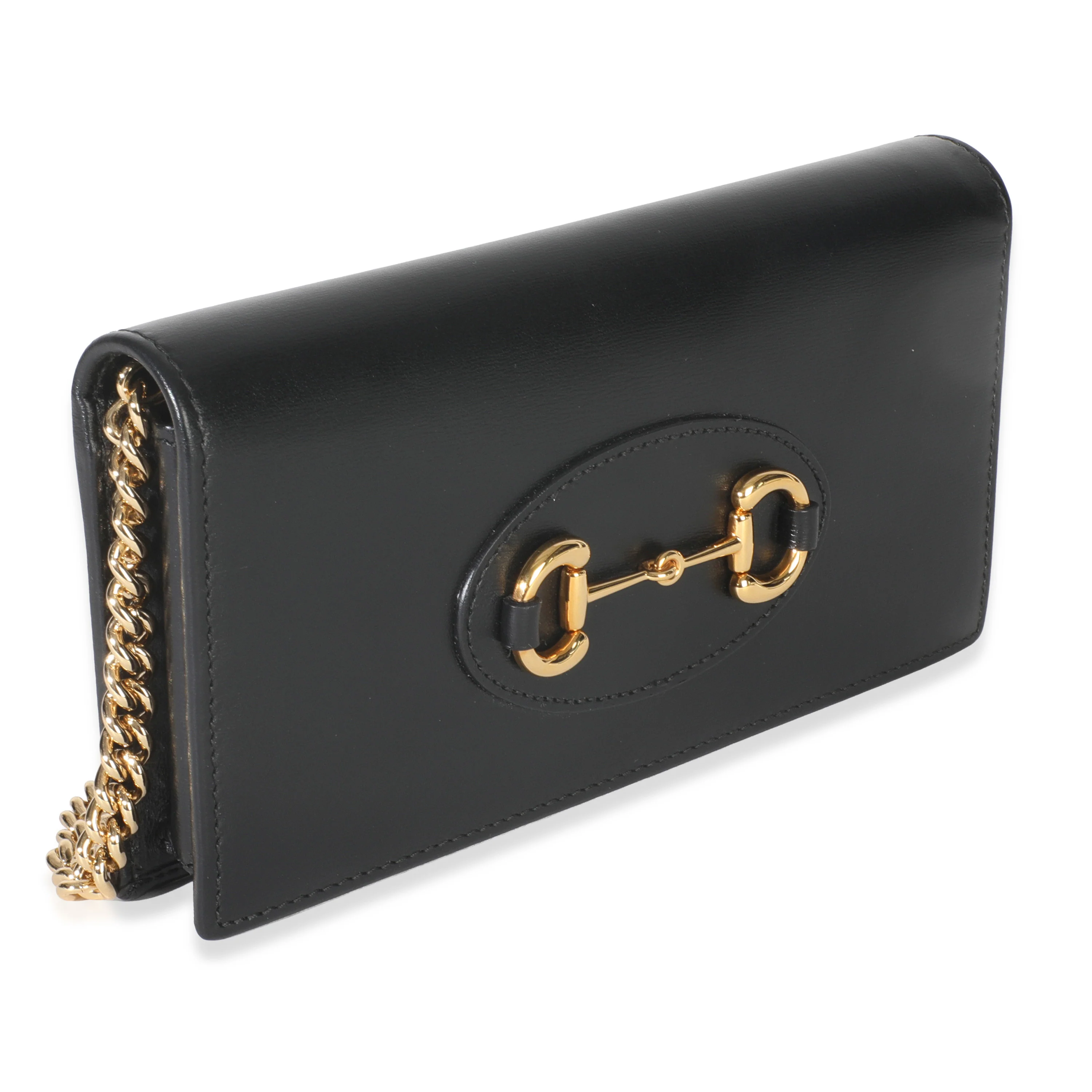 Black Azalea Calfskin Horsebit 1955 Wallet On Chain - Image 3