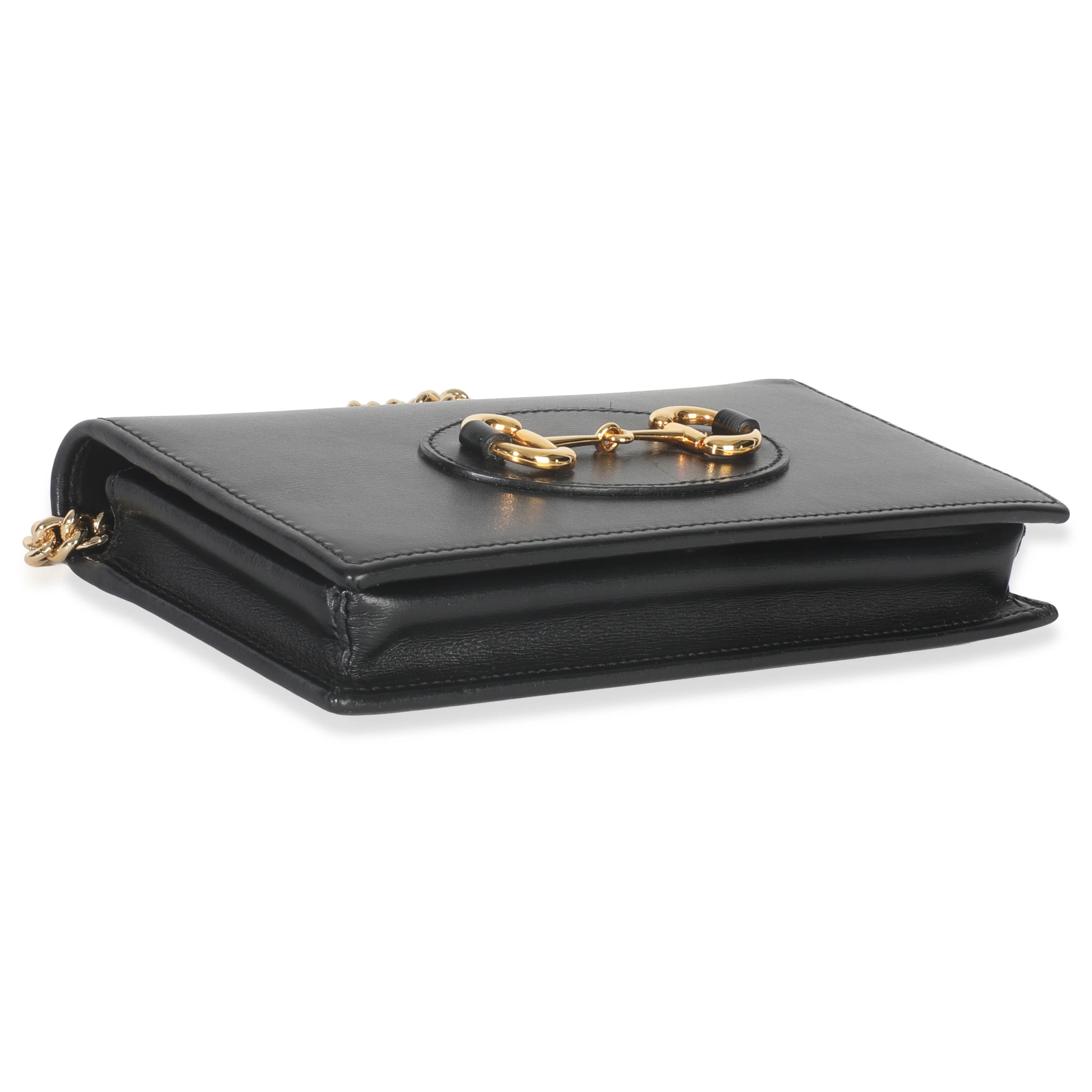 Black Azalea Calfskin Horsebit 1955 Wallet On Chain - Image 6