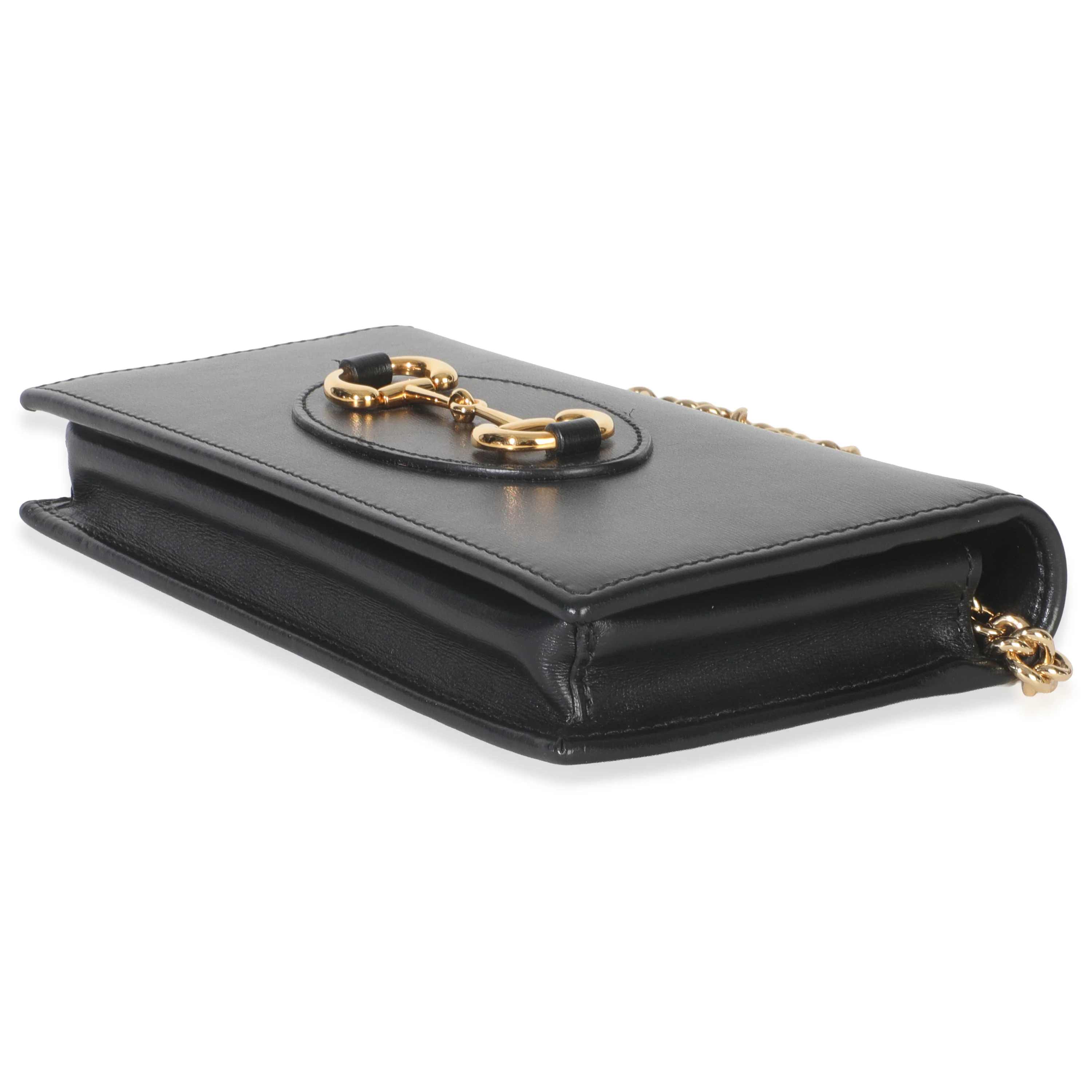Black Azalea Calfskin Horsebit 1955 Wallet On Chain - Image 7