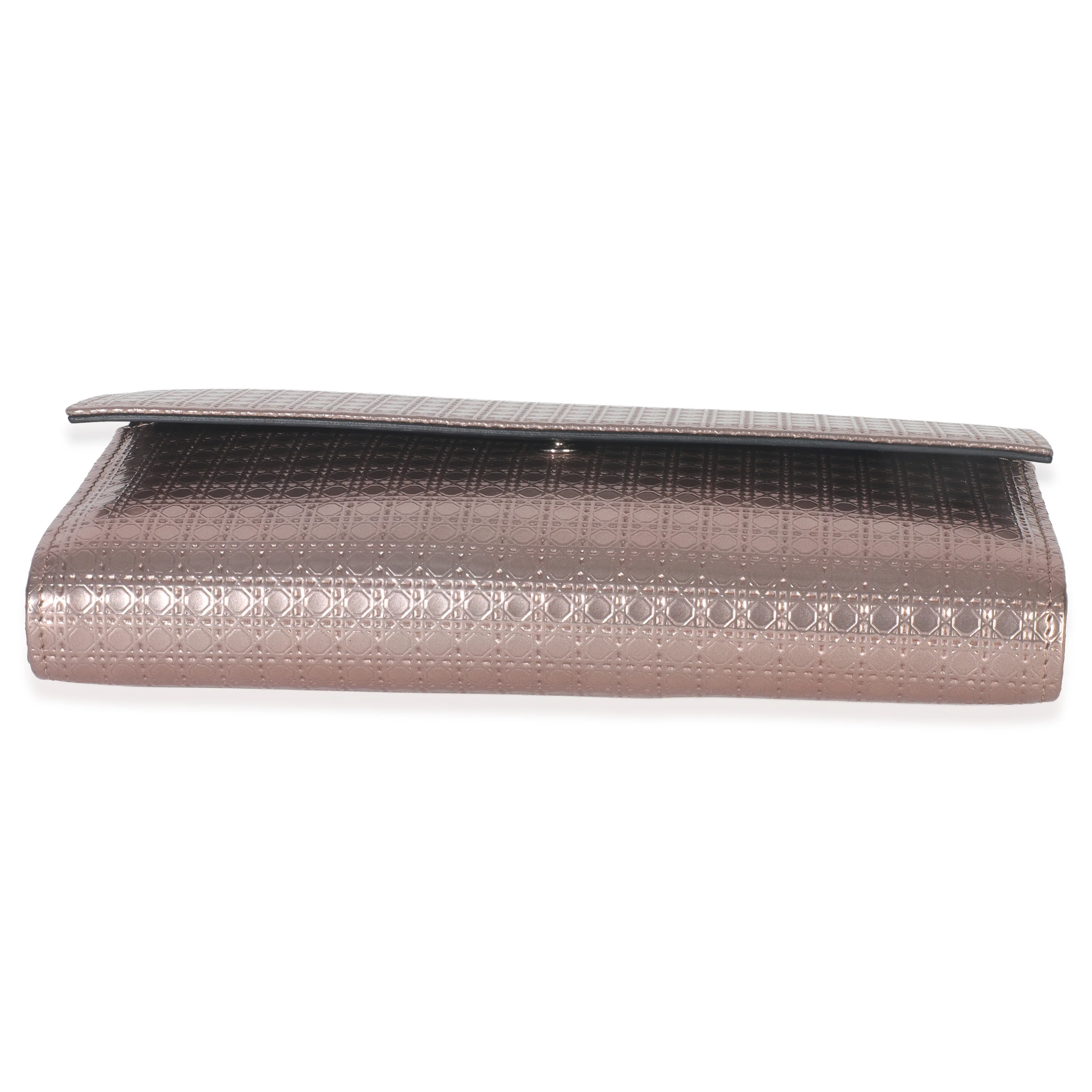 Pink Metallic Patent Micro Cannage Lady Dior Croisiere Wallet - Image 5