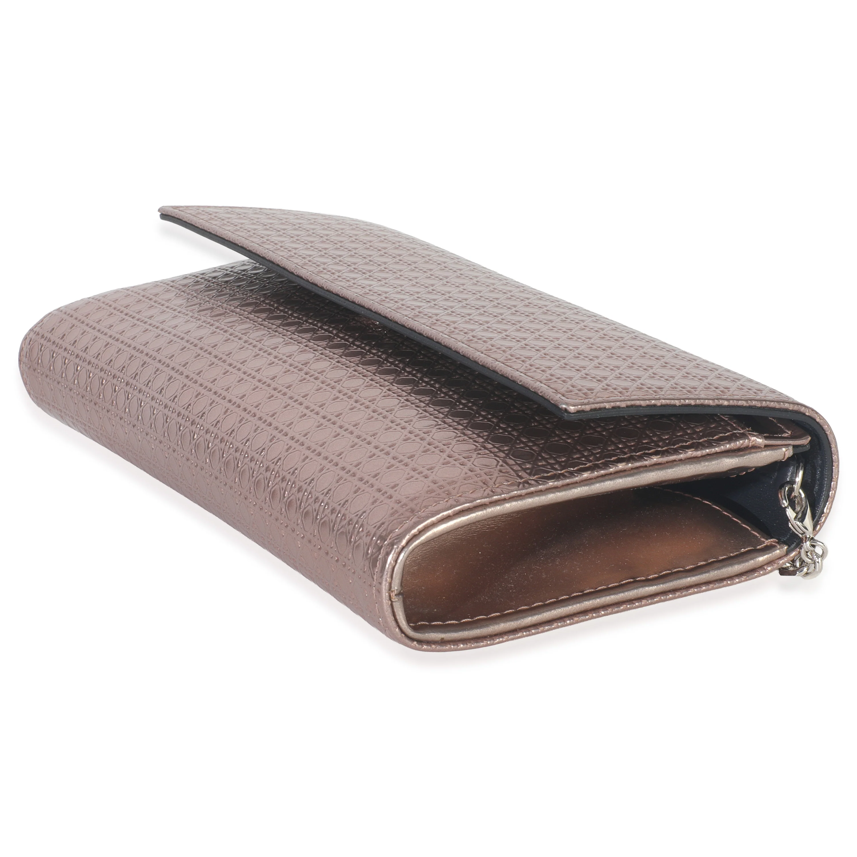 Pink Metallic Patent Micro Cannage Lady Dior Croisiere Wallet - Image 7