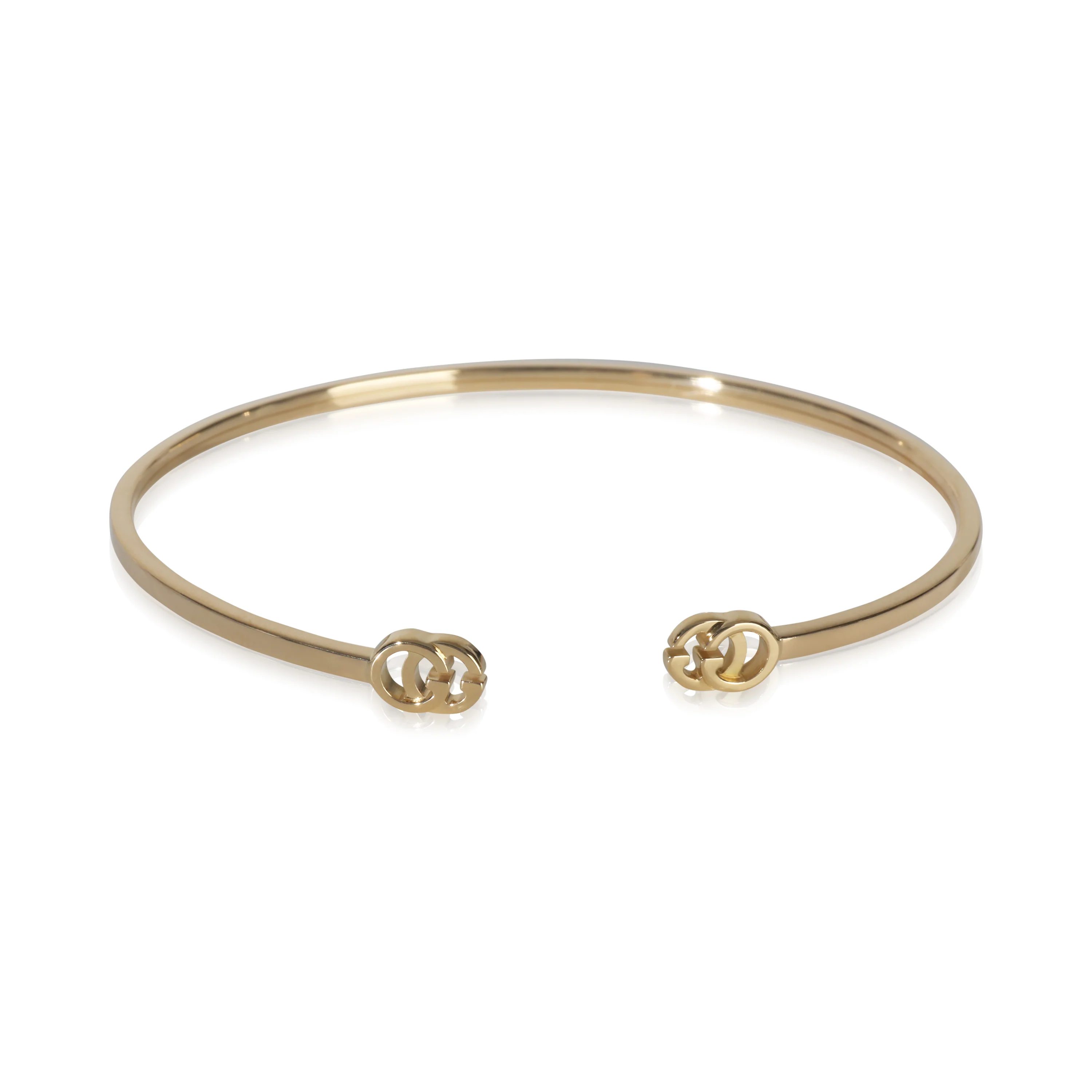 Yellow Gold GG Thin Running Cuff Bracelet