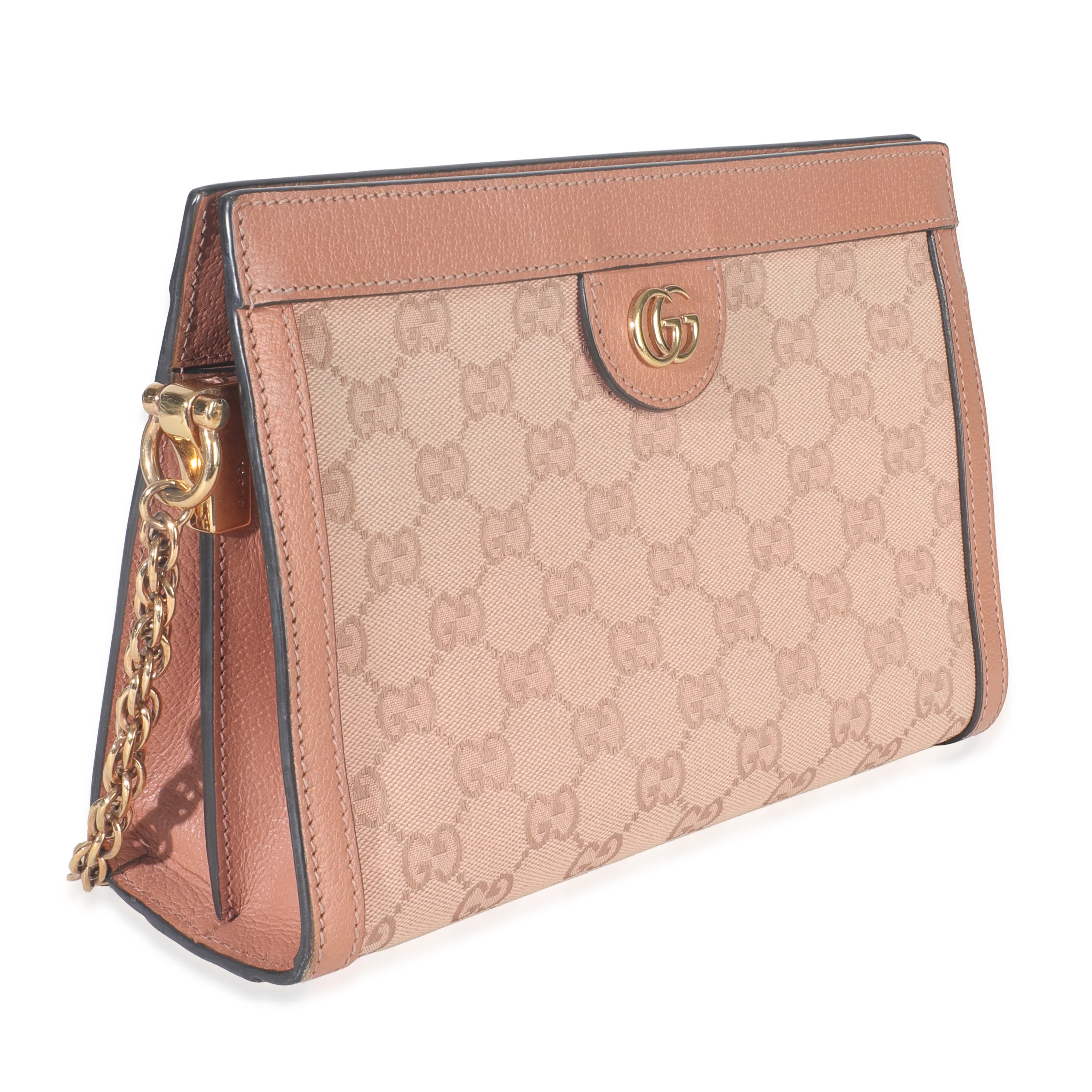 Light Pink GG Canvas Small Ophidia Chain Shoulder Bag - Image 3