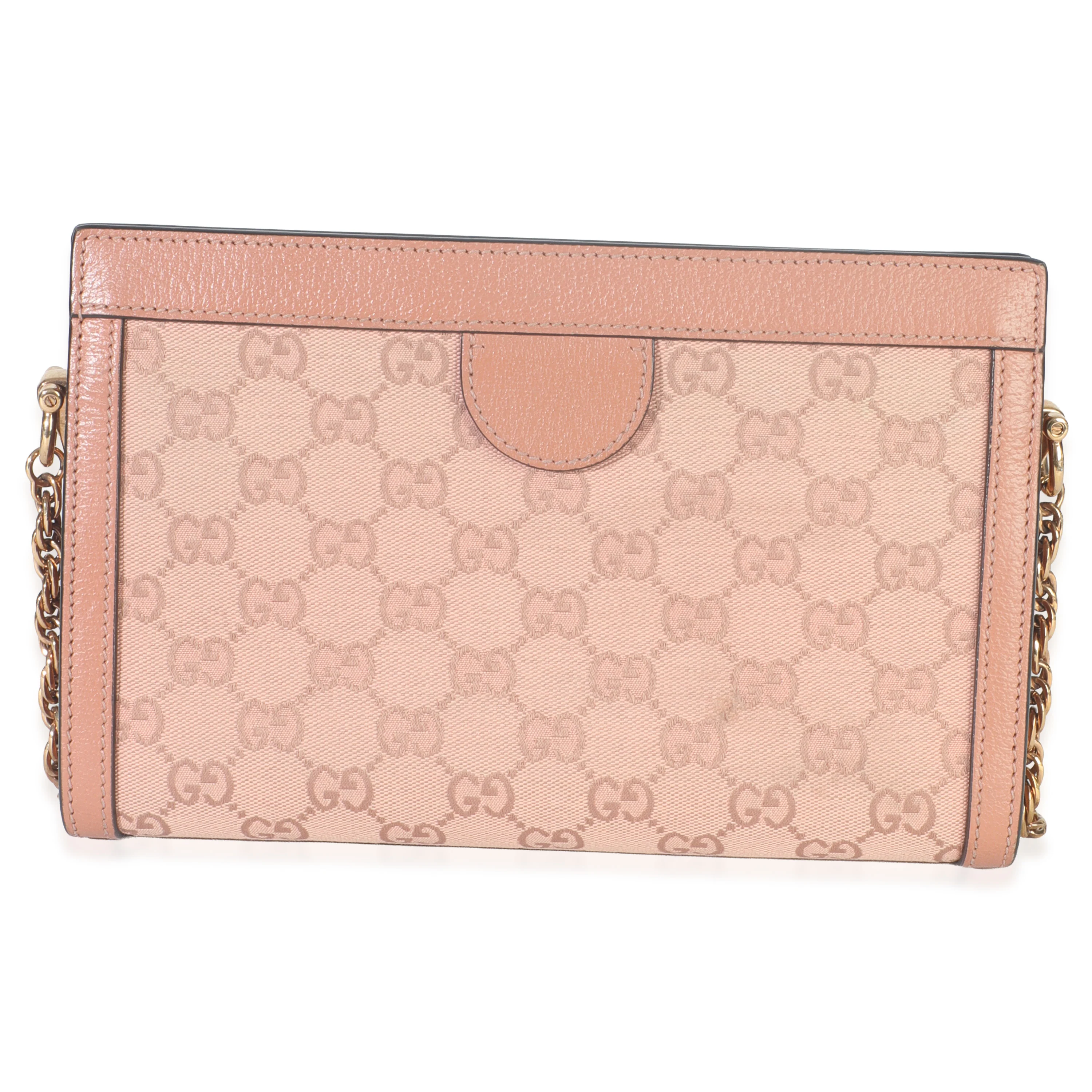 Light Pink GG Canvas Small Ophidia Chain Shoulder Bag - Image 4