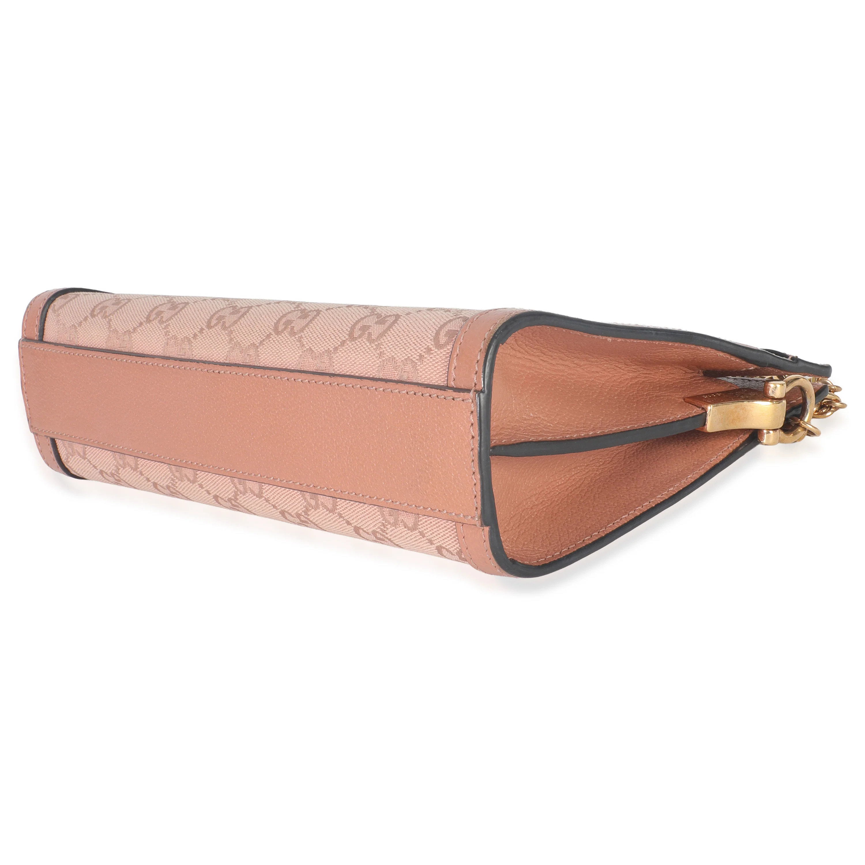 Light Pink GG Canvas Small Ophidia Chain Shoulder Bag - Image 8