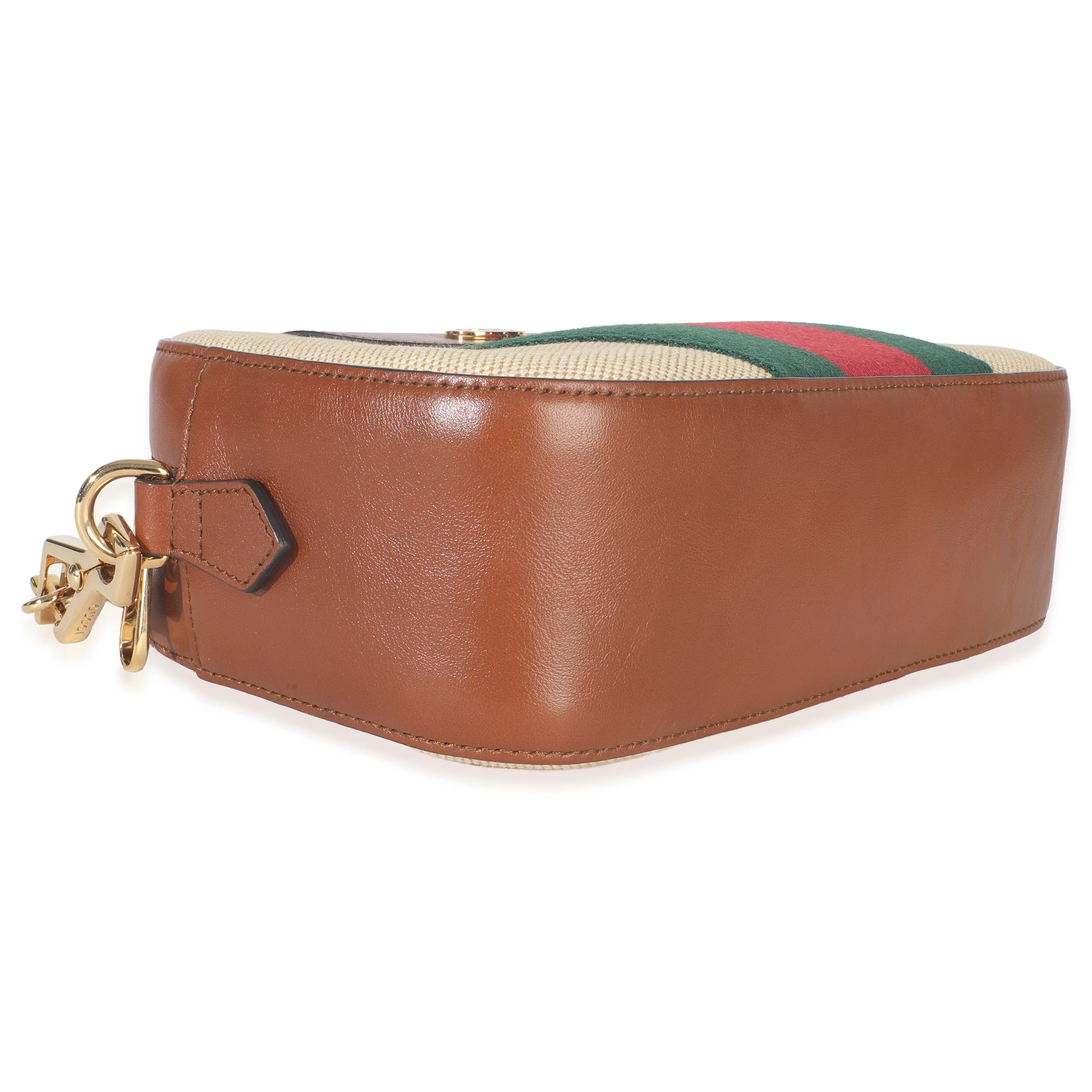 Beige Canvas Vintage GG Web Crossbody Bag - Image 6