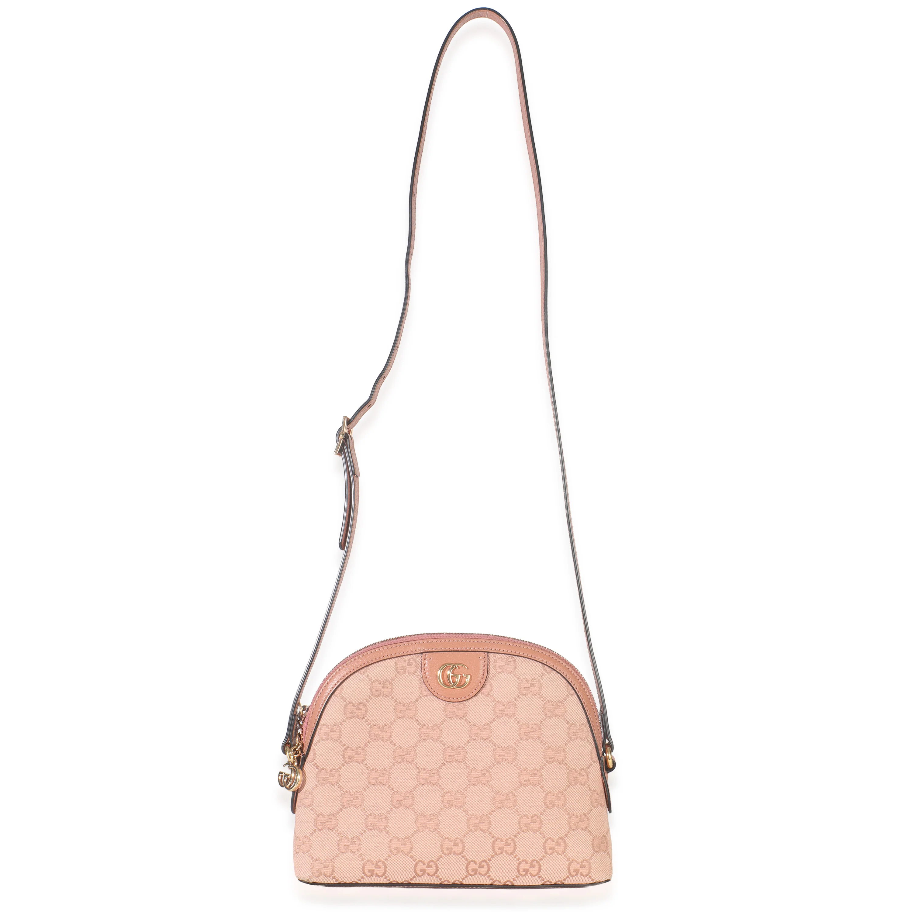 Pink GG Canvas Small Dome Ophidia Crossbody Bag - Image 8