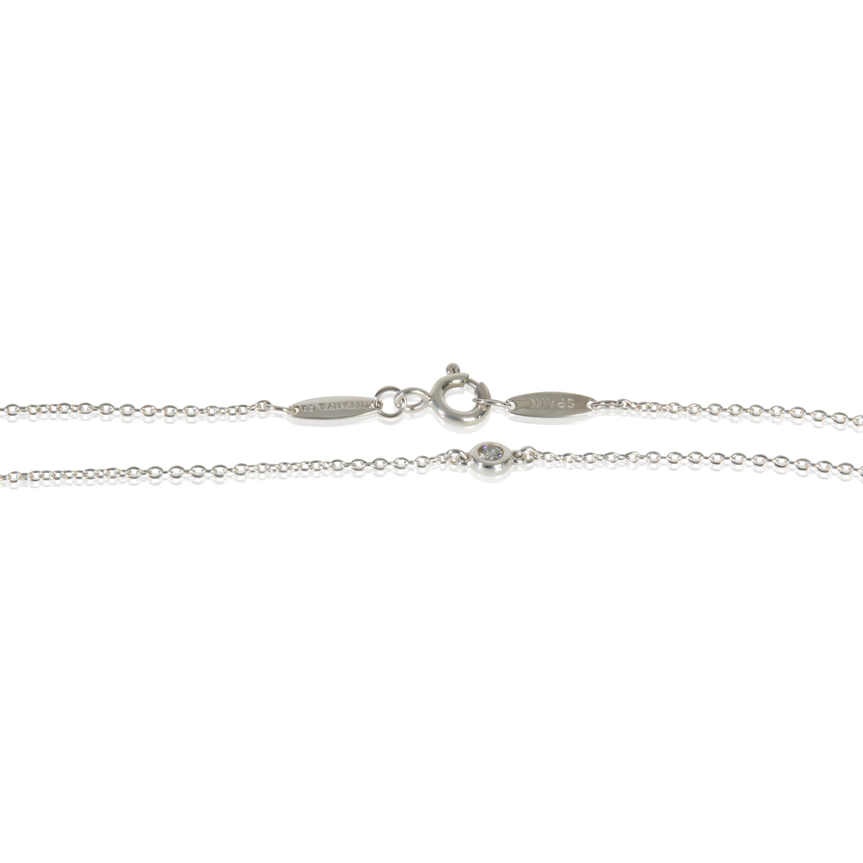 Sterling Silver Diamond Elsa Peretti Diamond By The Yard Necklace - Image 2