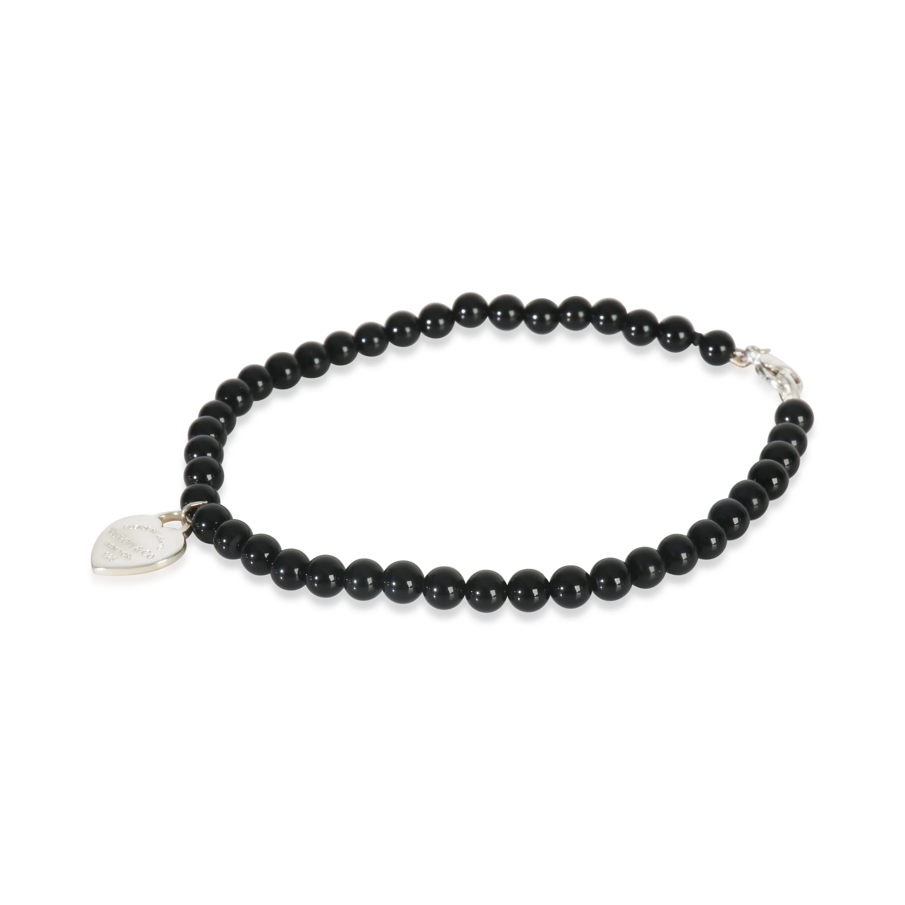 Sterling Silver Onyx Return To Tiffany Bracelet - Image 2