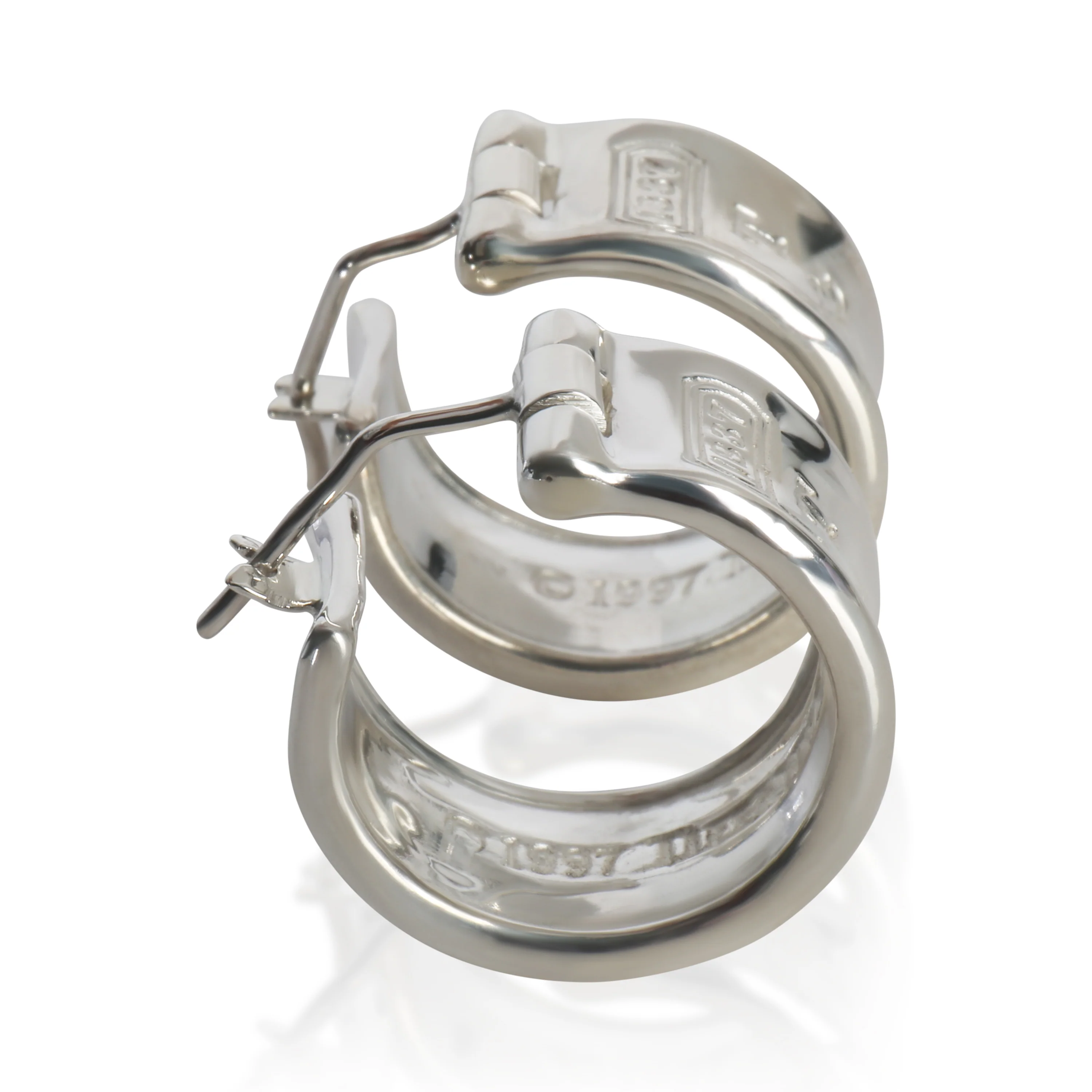 Sterling Silver 1837 Hoop Earrings - Image 3
