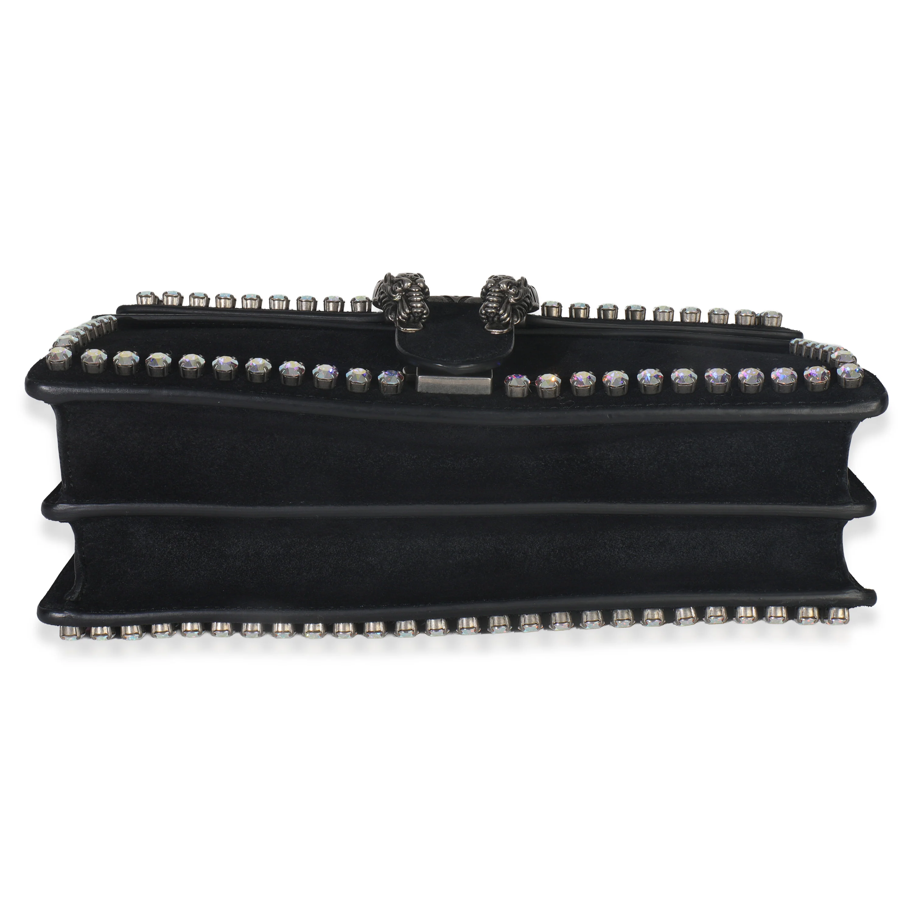 Black Suede Crystal Small Dionysus Shoulder Bag - Image 5