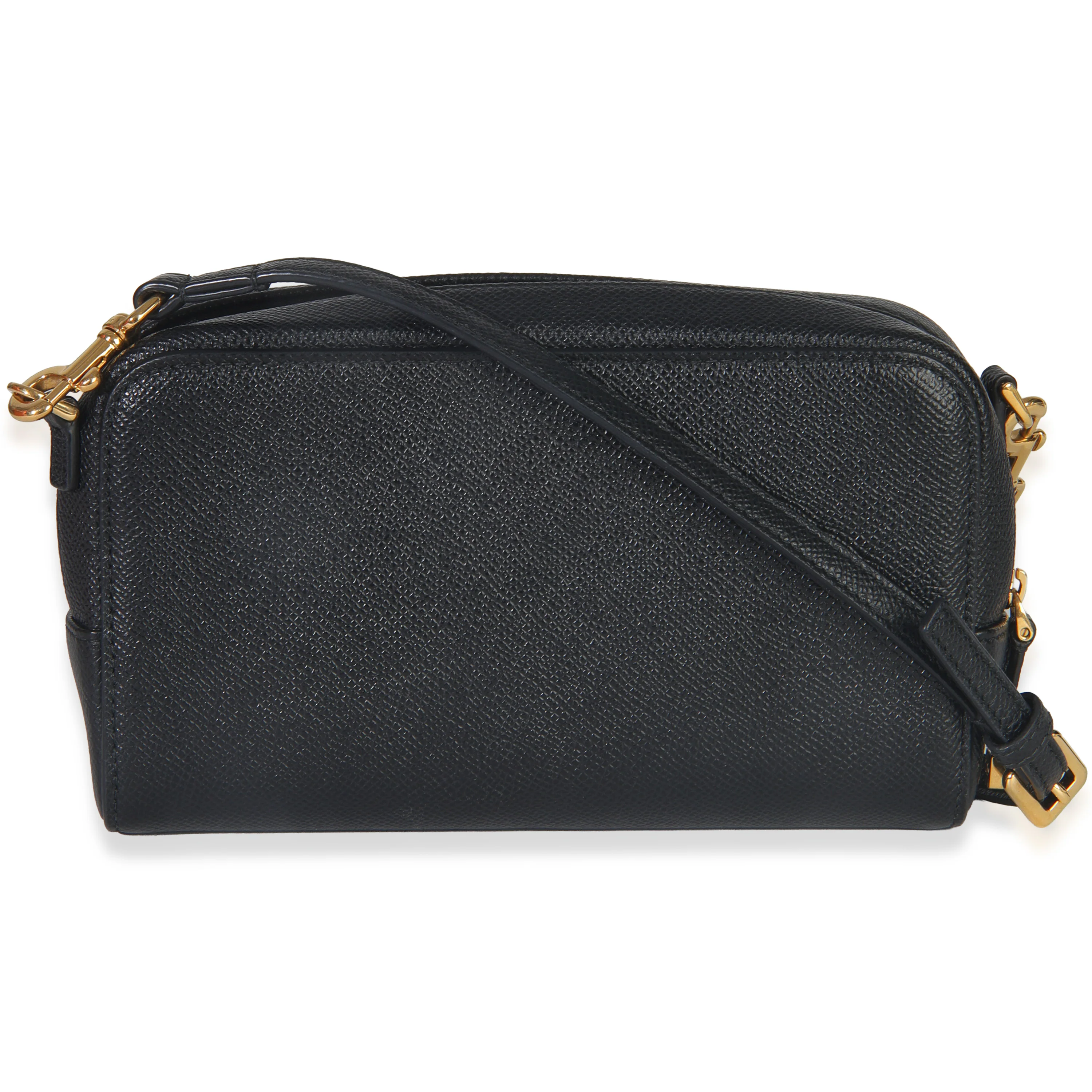 Black Grained Calfskin Caro Double Pouch - Image 4