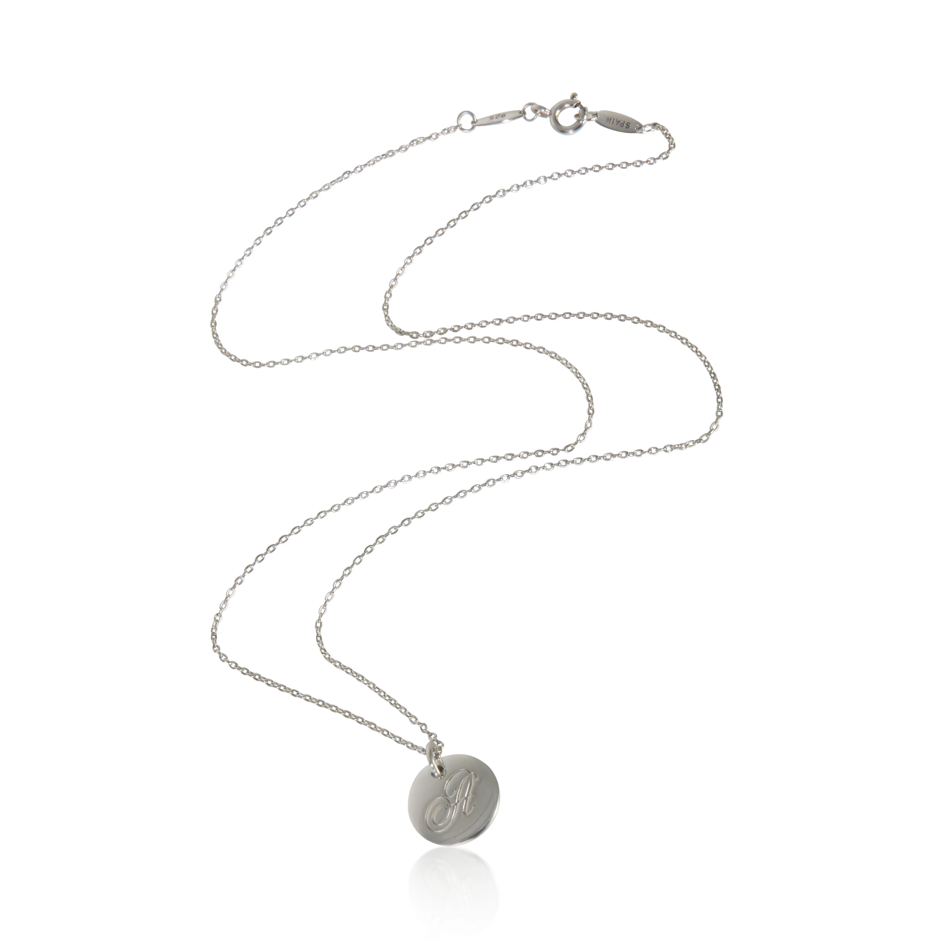 Sterling Silver  Notes Initial A Pendant - Image 3