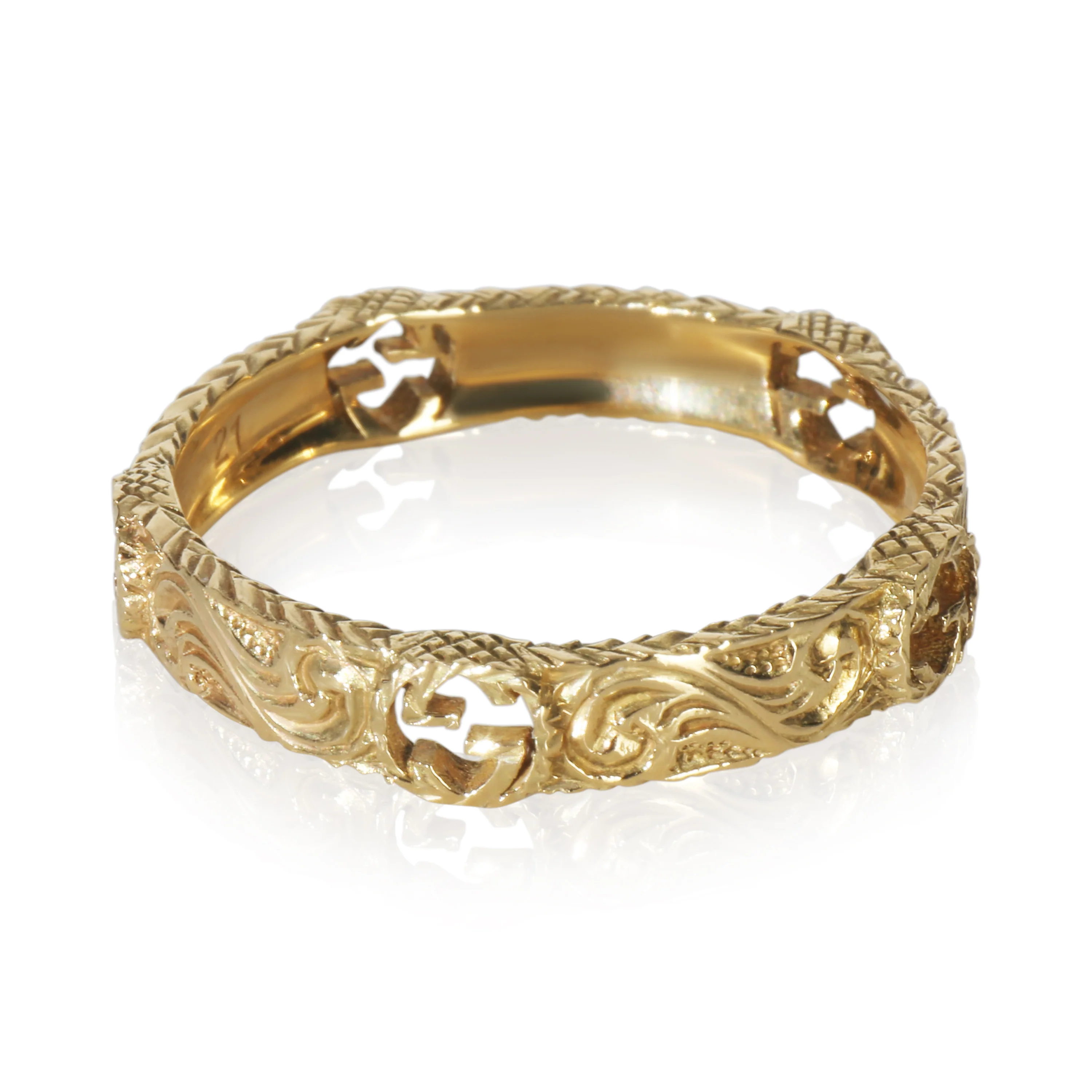 Yellow Gold  Interlocking G Ring - Image 3