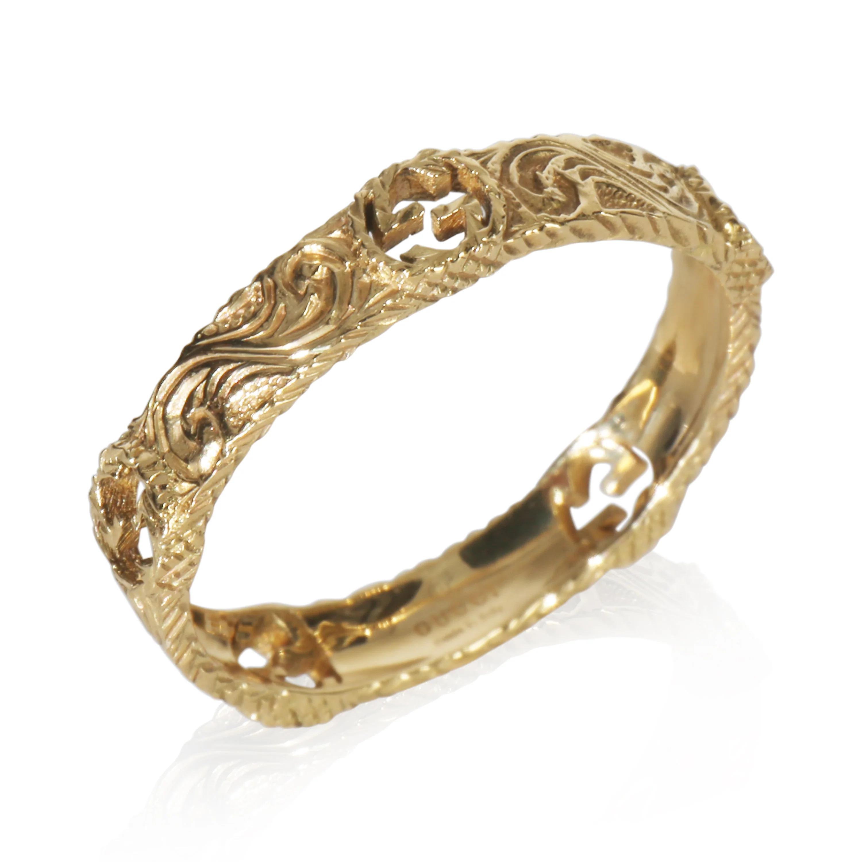 Yellow Gold  Interlocking G Ring - Image 4