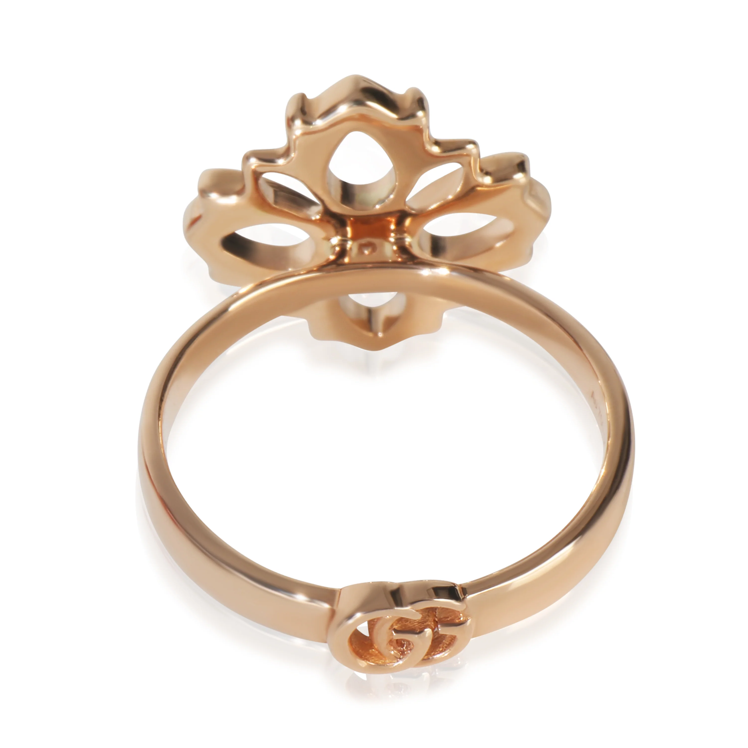 Rose Gold Diamond Flora Flower Ring - Image 3