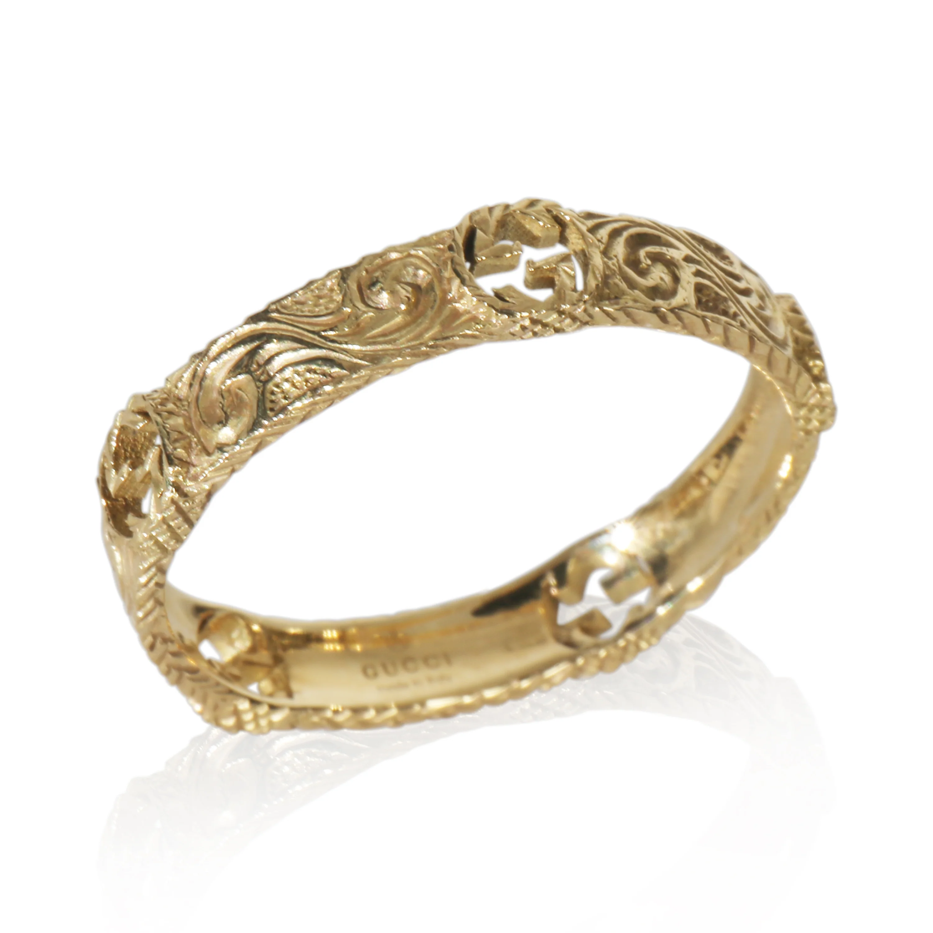 Yellow Gold  Interlocking G Ring - Image 4
