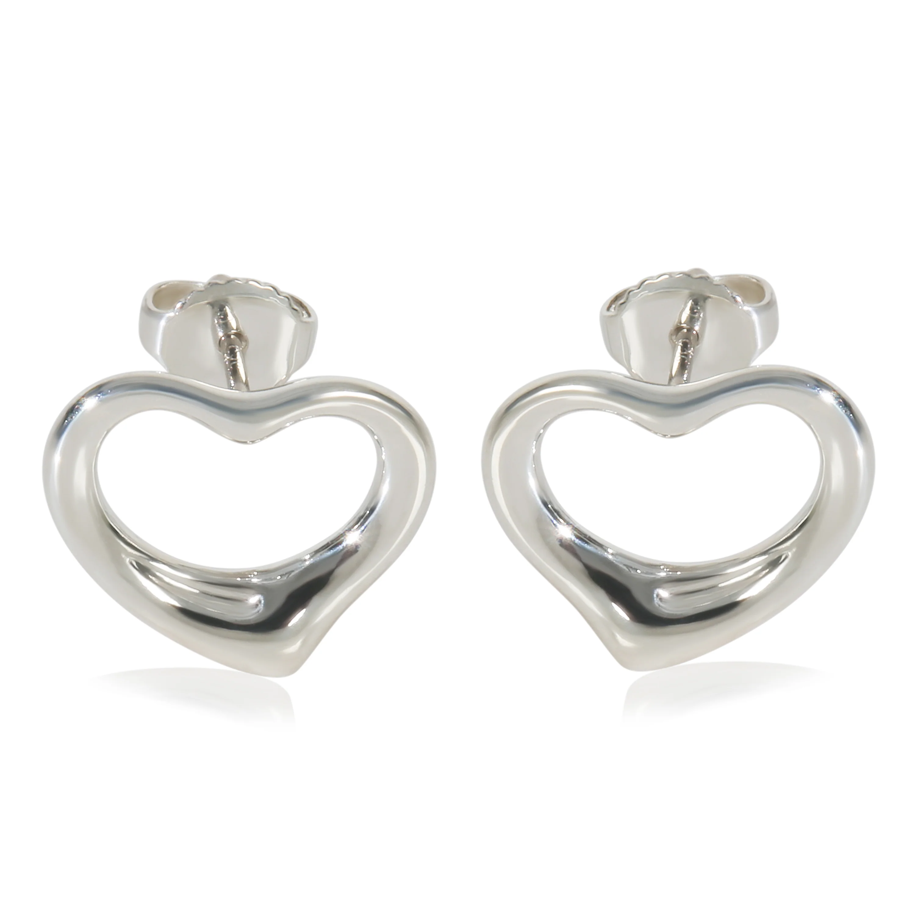 Sterling Silver  Elsa Peretti Open Heart Earrings - Image 2