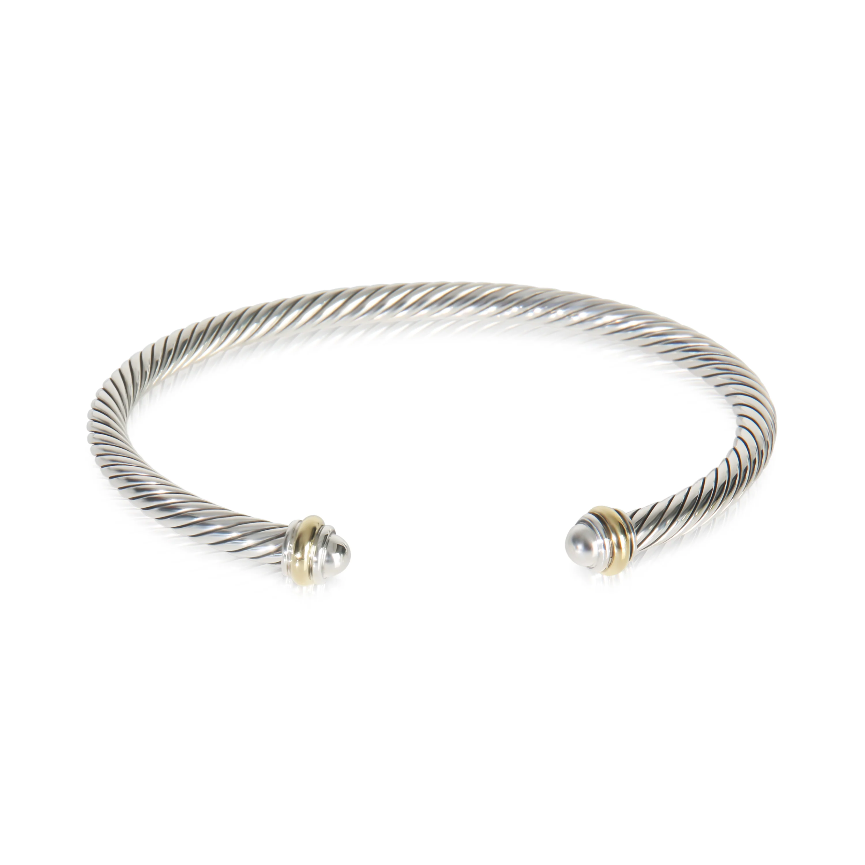 Yellow Gold & Sterling Silver Cable Classic Bracelet