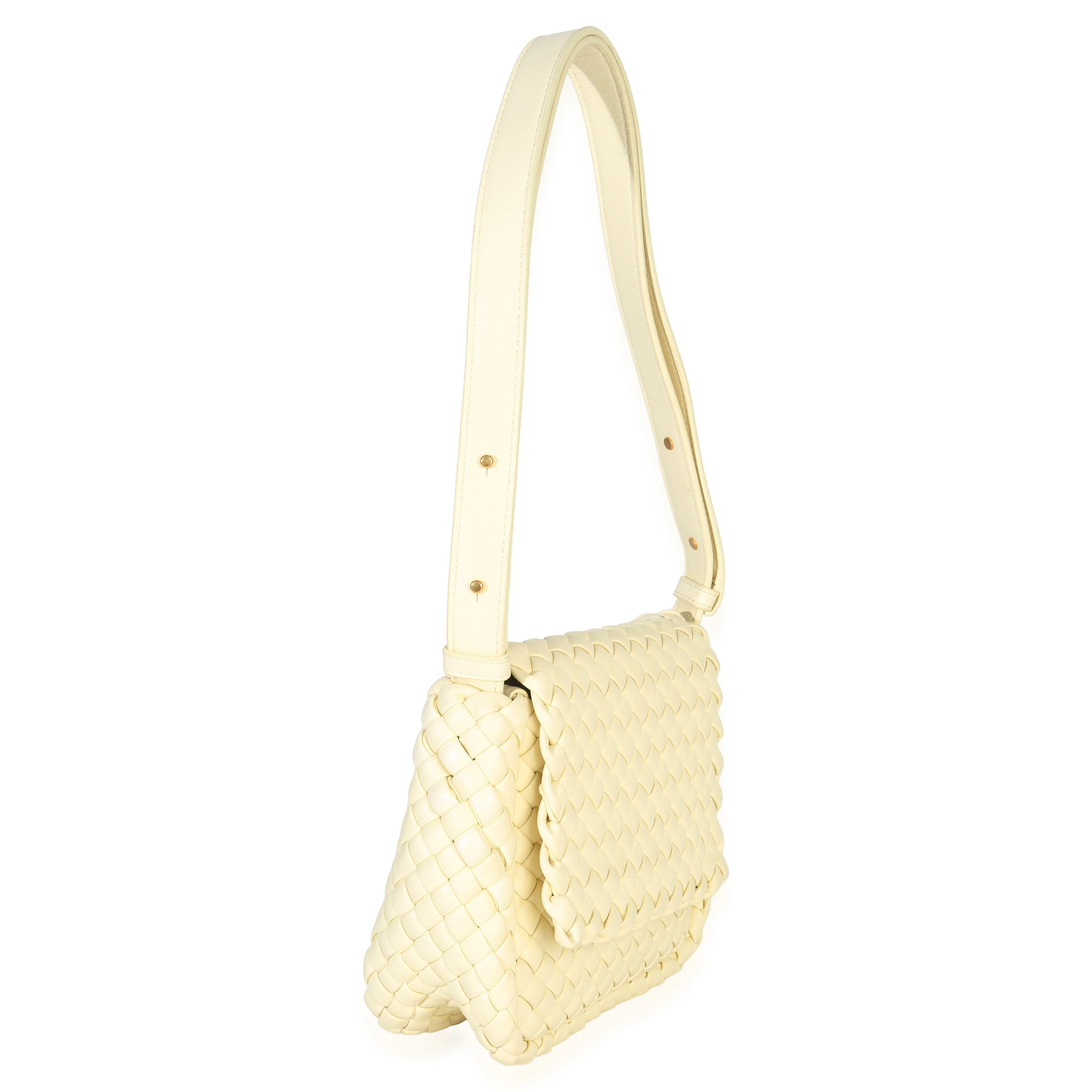 Chamomile Nappa Intreccio Mini Cobble Shoulder Bag - Image 3