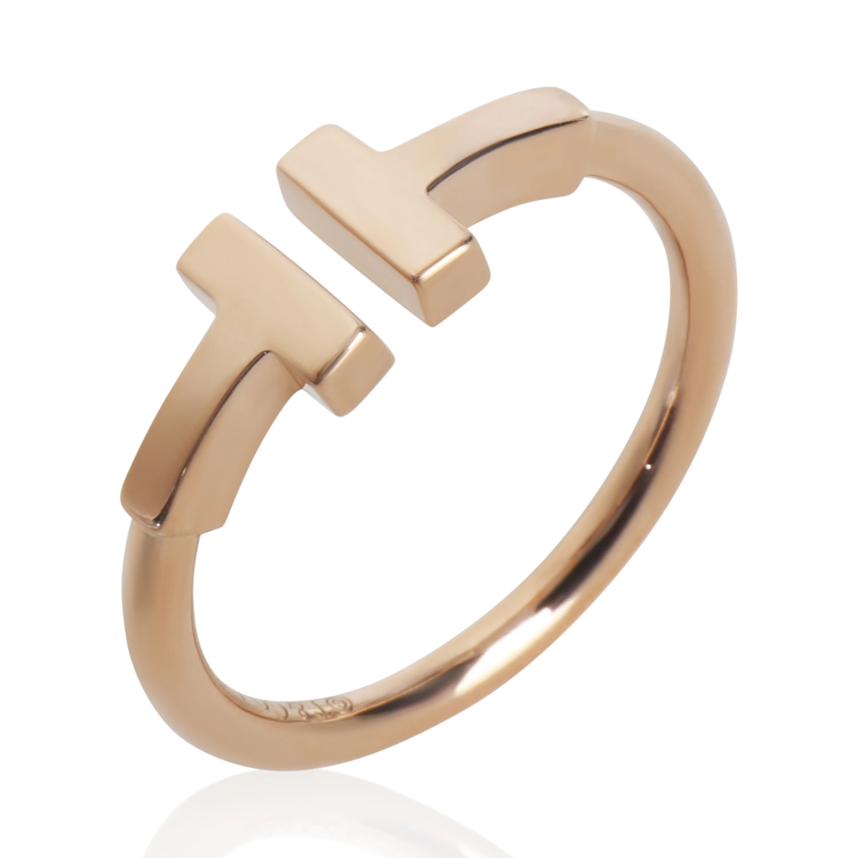 Rose Gold Tiffany T Ring - Image 5