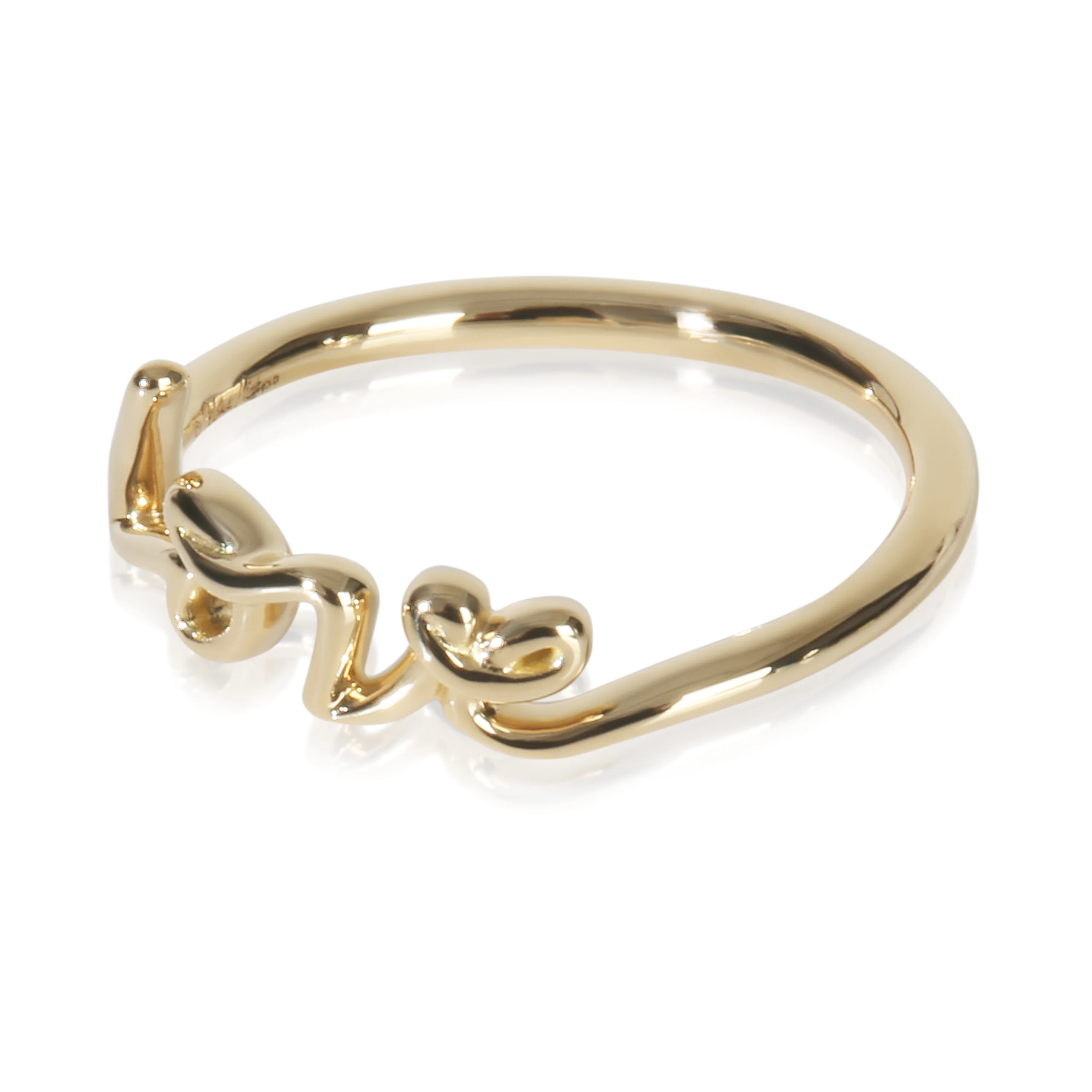 Yellow Gold  Mini Model Paloma Picasso Grafitti Love Ring - Image 2
