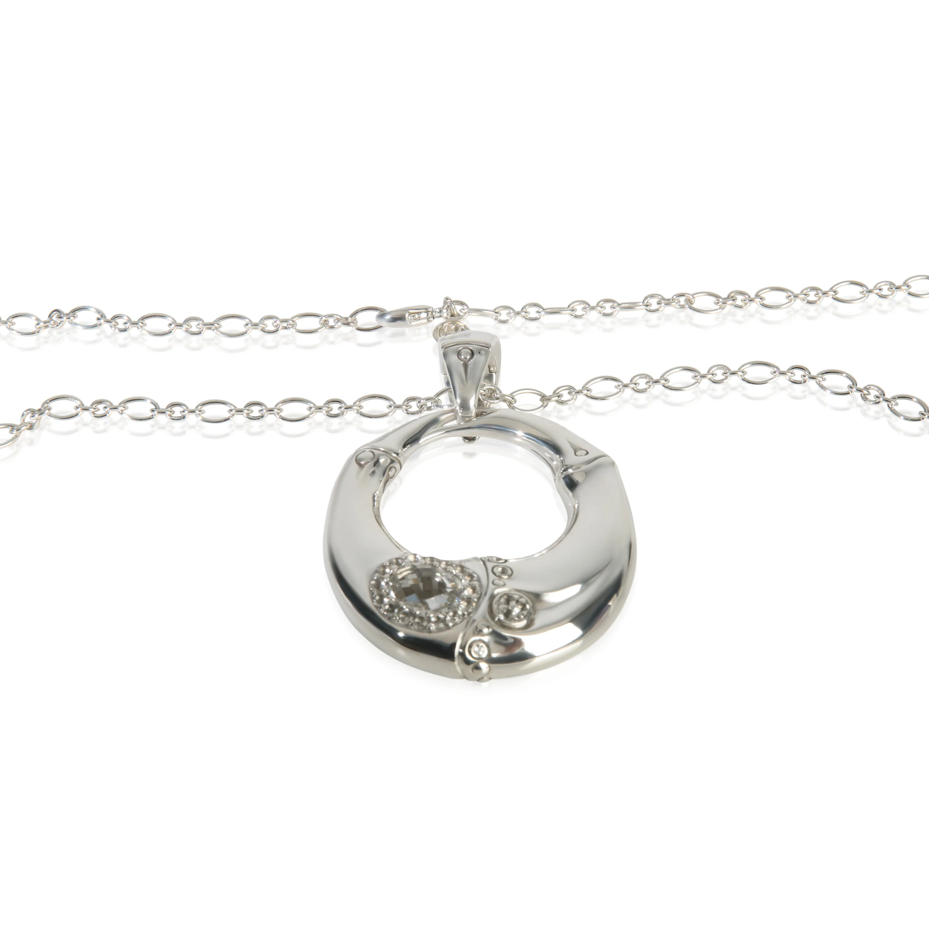 Sterling Silver Topaz Bamboo Necklace - Image 2