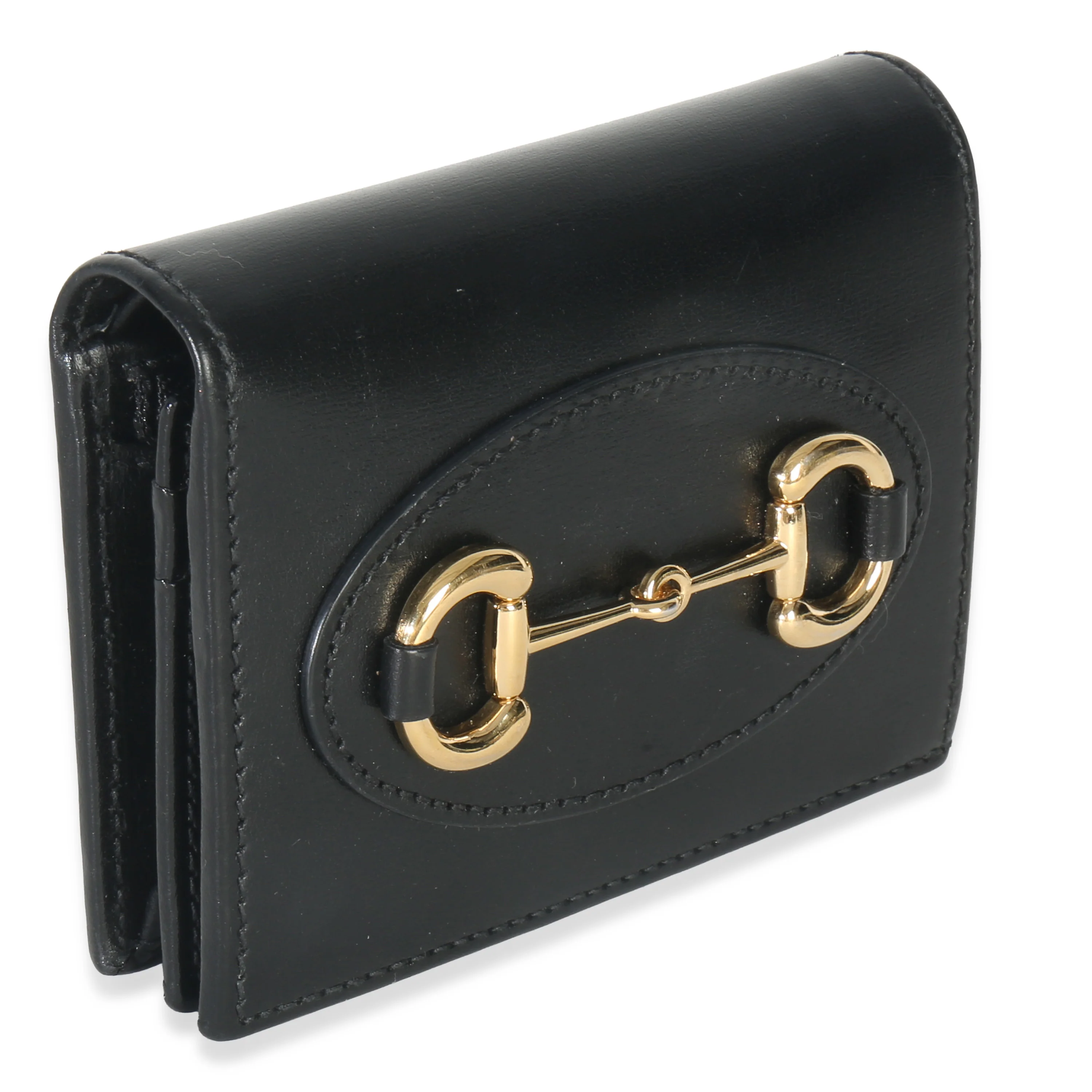 Black Calfskin Horsebit 1955 Card Case - Image 3