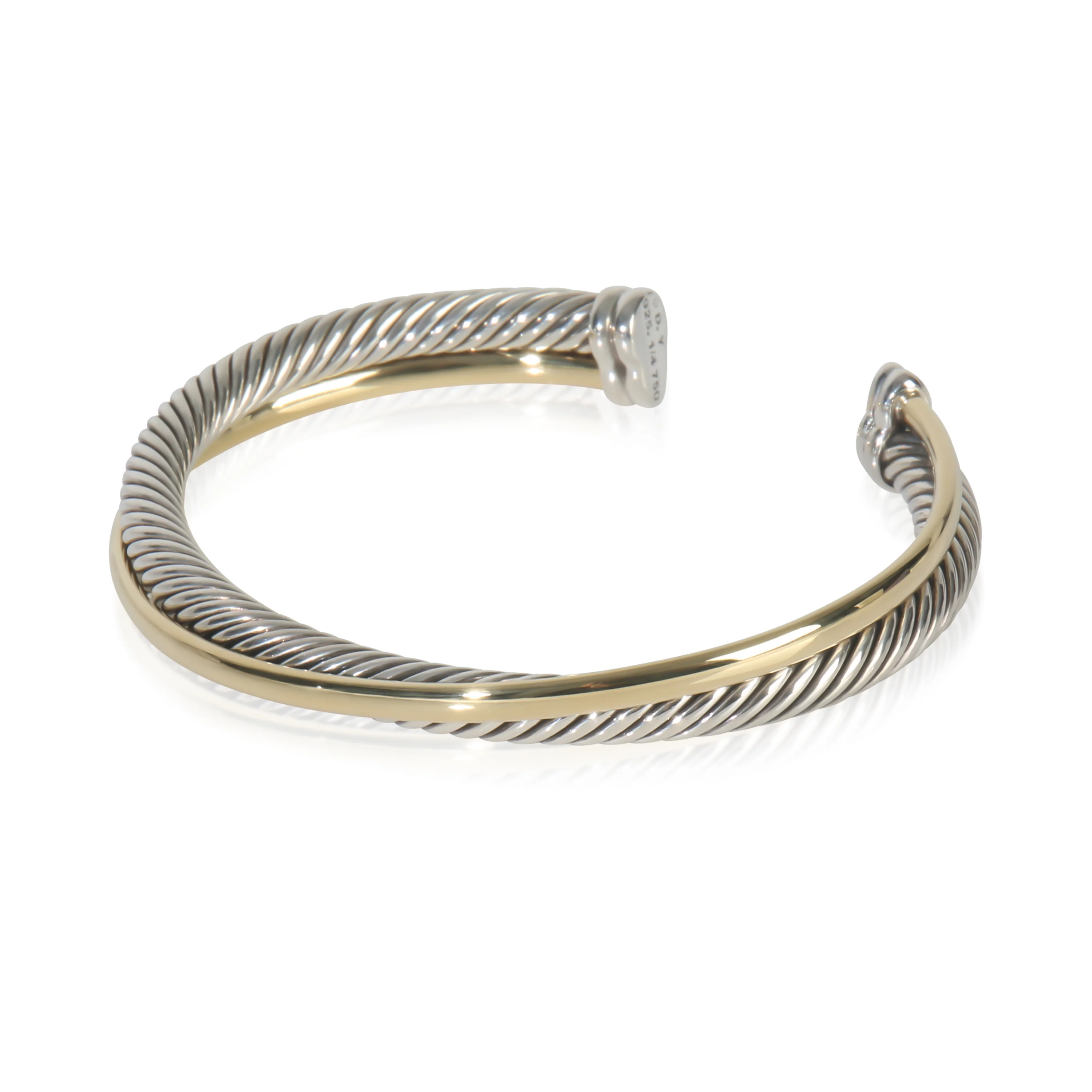 Yellow Gold & Sterling Silver  Crossover Bracelet - Image 2