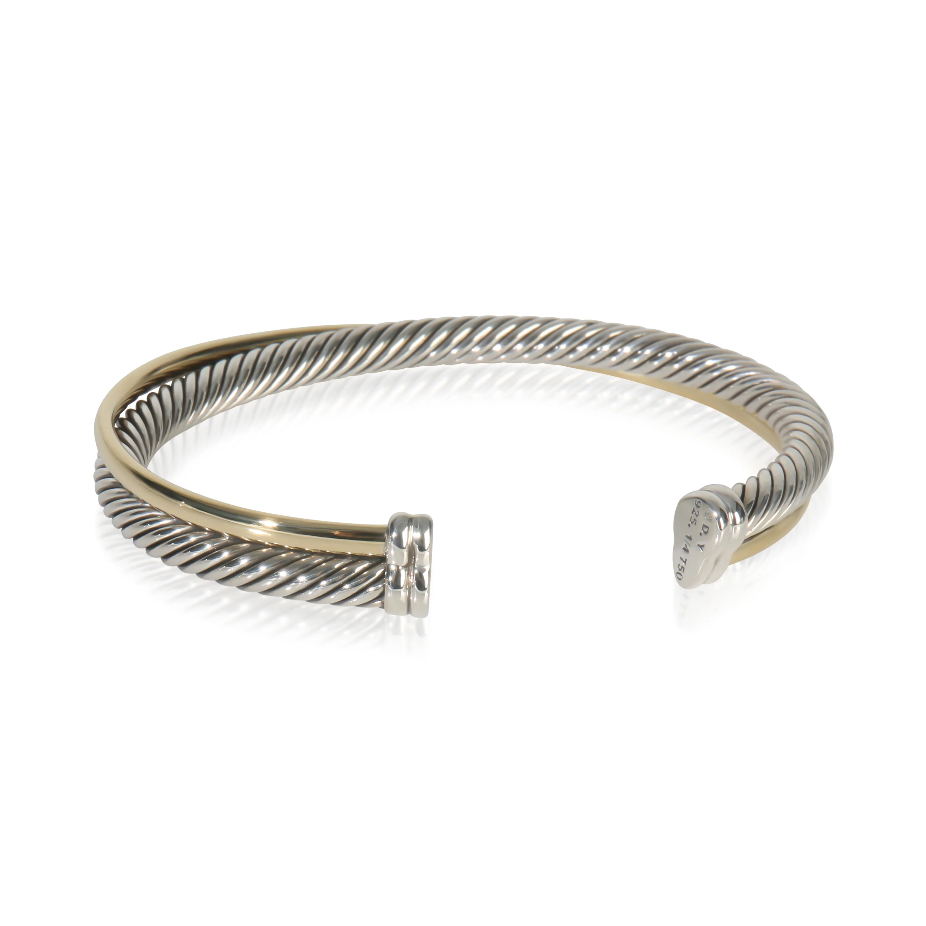 Yellow Gold & Sterling Silver  Crossover Bracelet - Image 3
