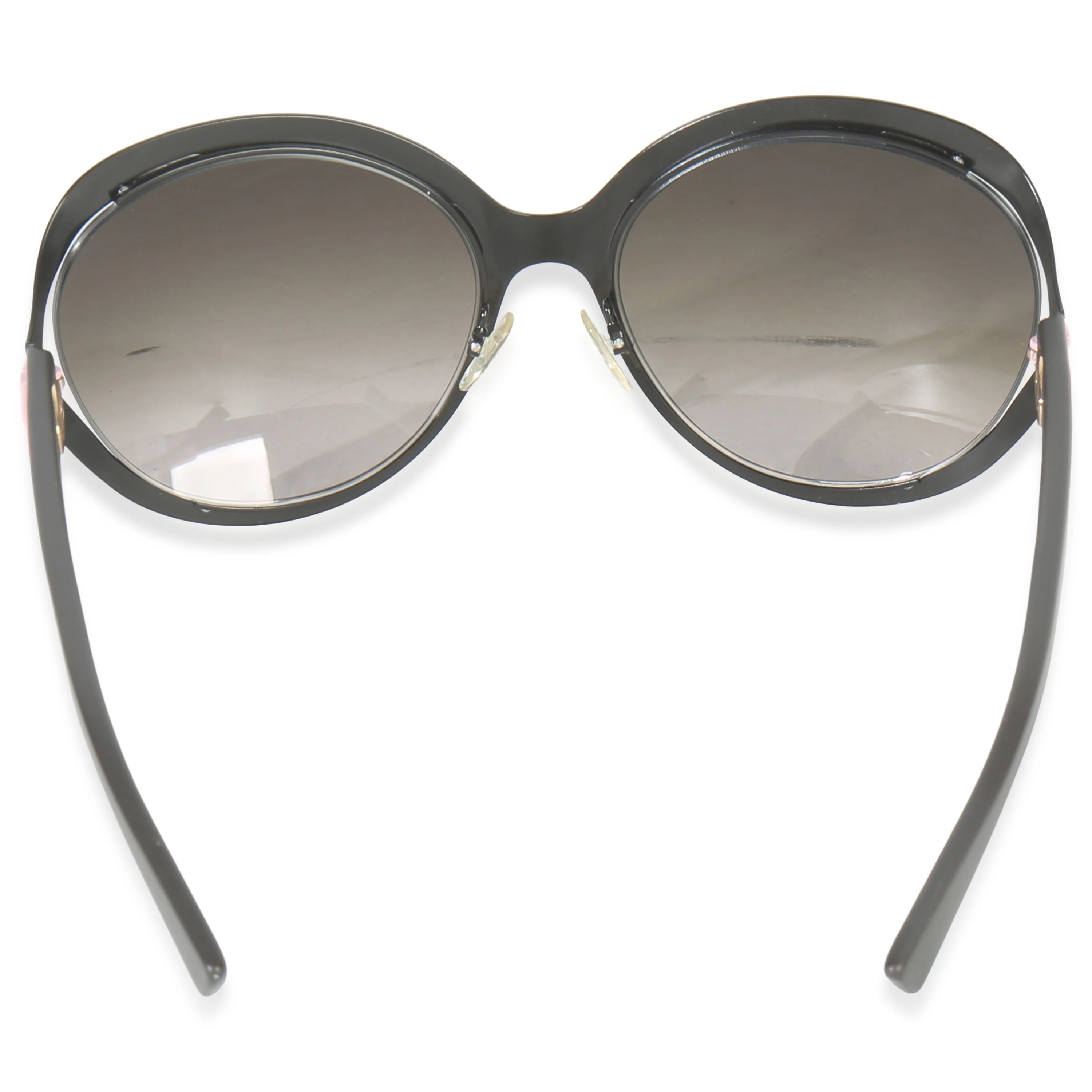 Black Pink Metal Diorelle Oversized Sunglasses - Image 3