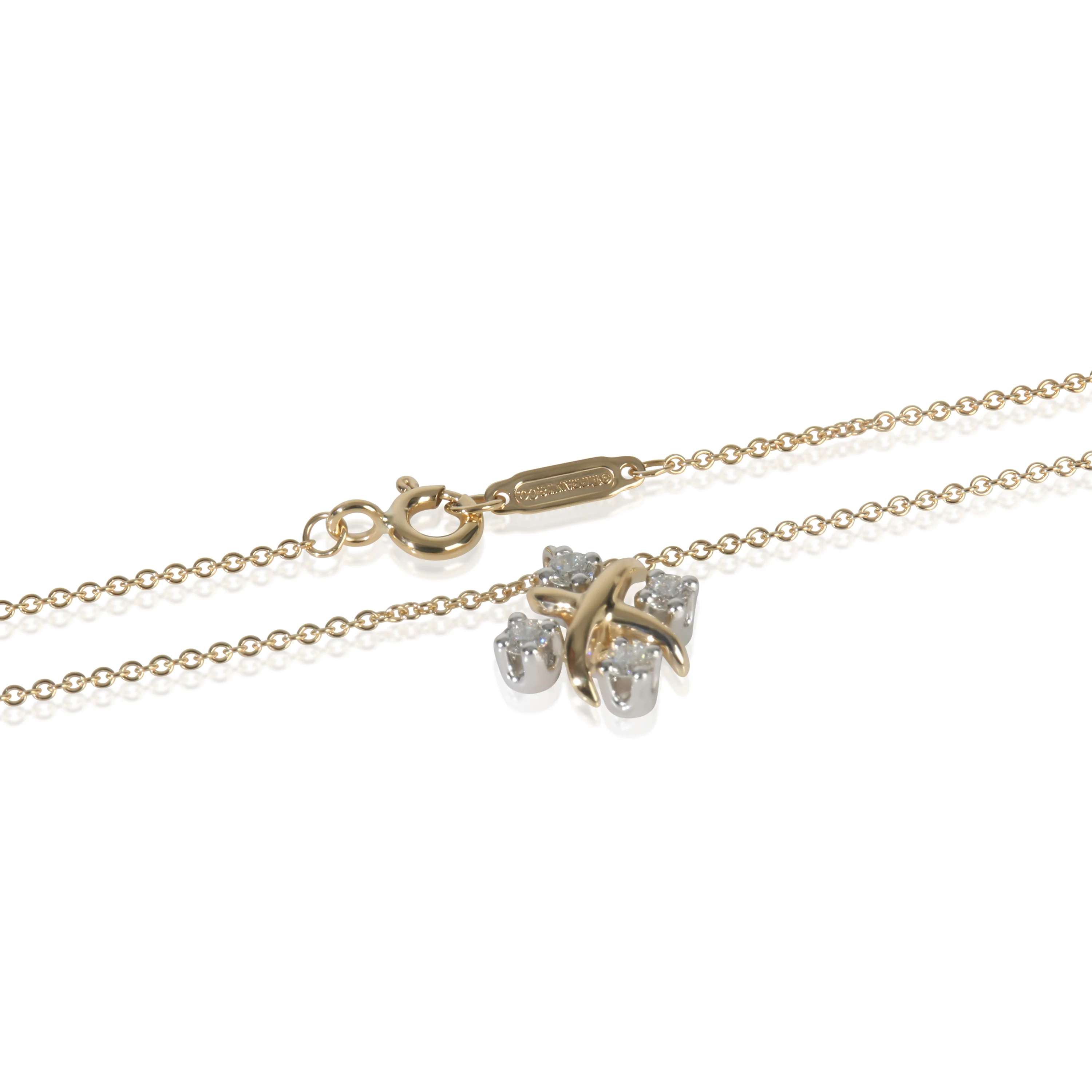 Yellow Gold & Platinum Diamond 16 Stone Pendant - Image 2