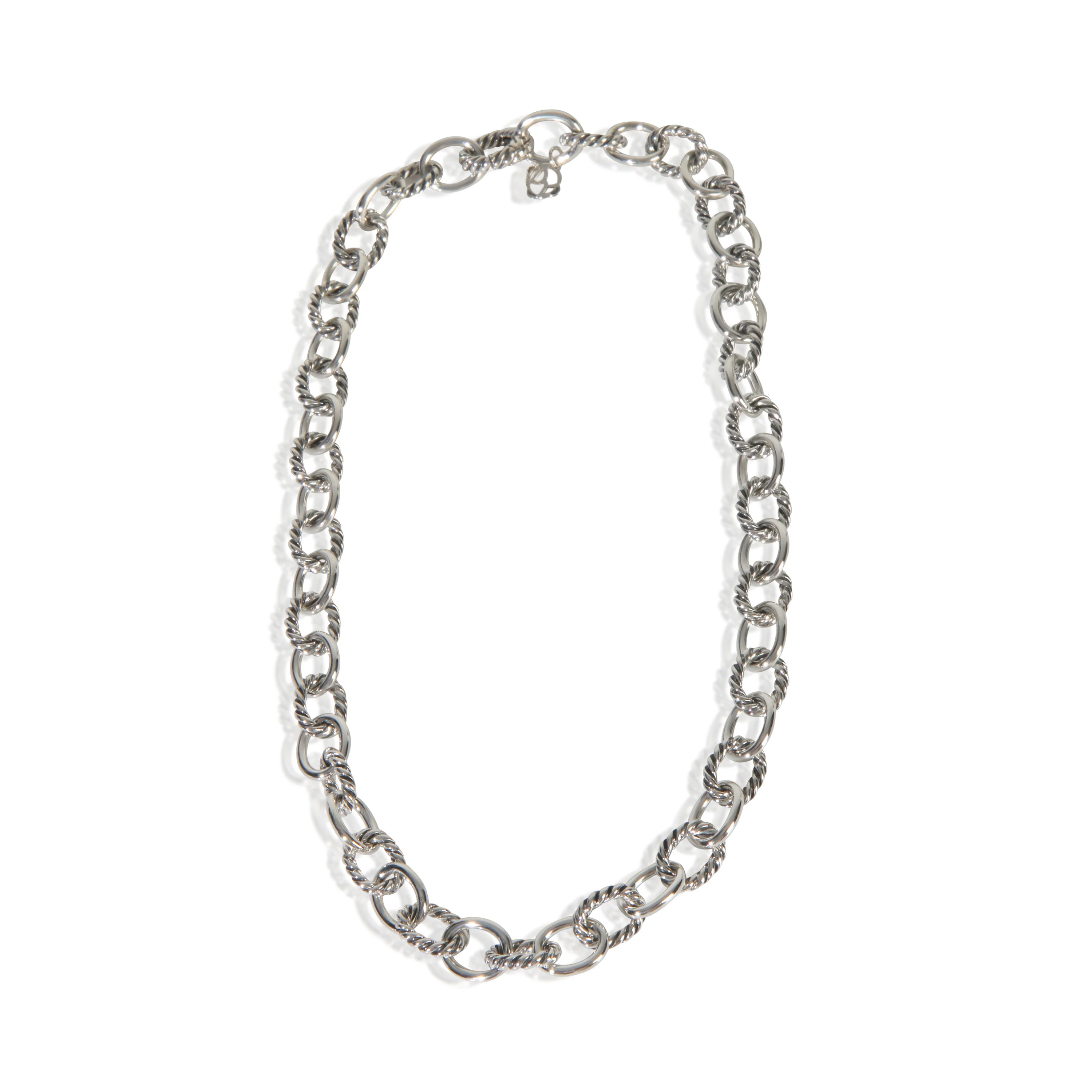 Sterling Silver  Oval Link Necklace - Image 3