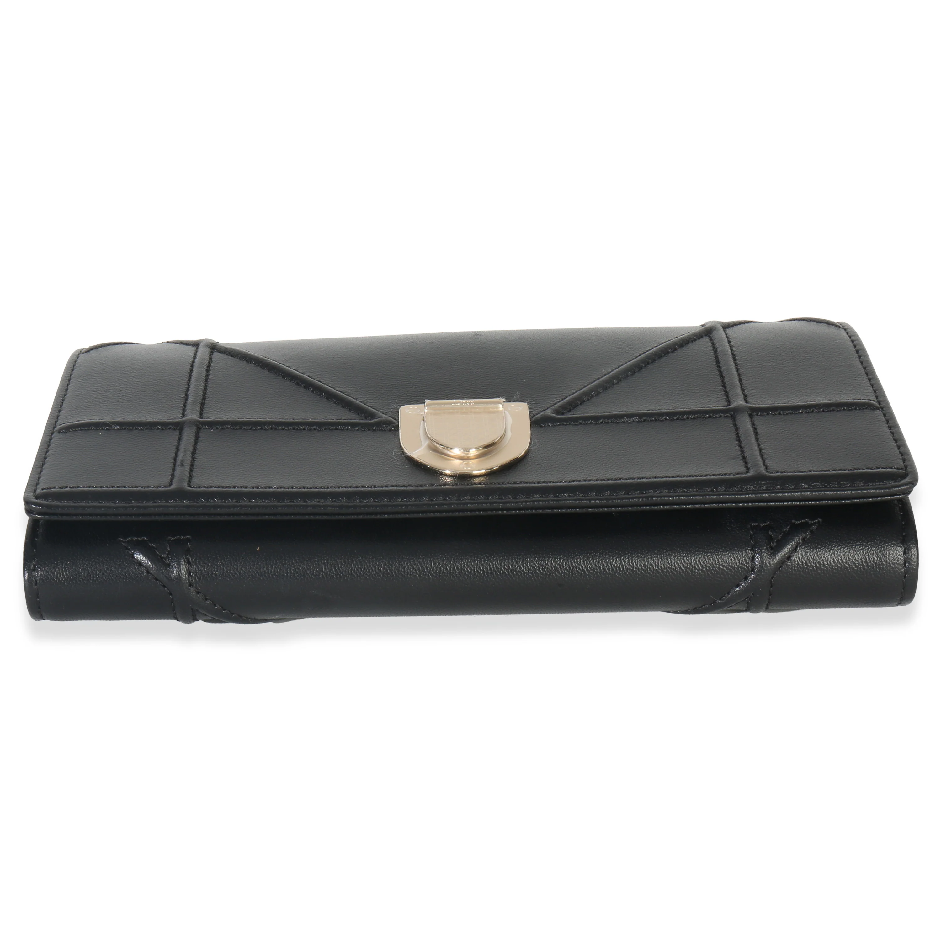 Black Calfskin Diorama Croisiere Chain Wallet - Image 5